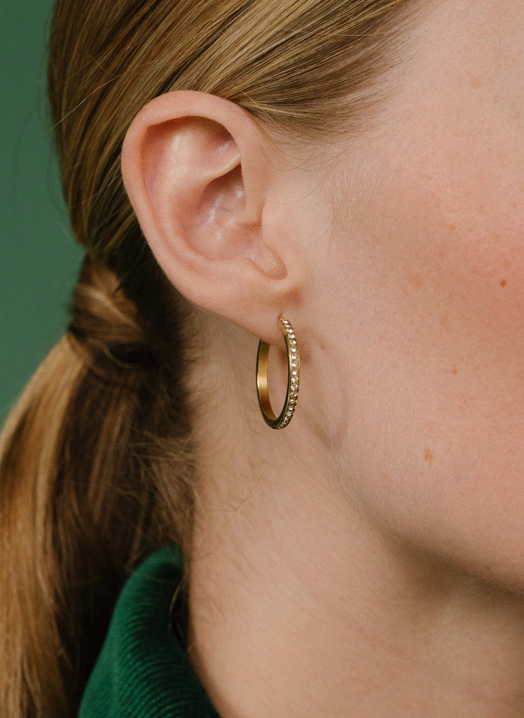 Leela Starry Hoop Earrings AEC Paris Golden