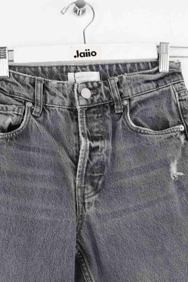 Jean droit en coton Gris