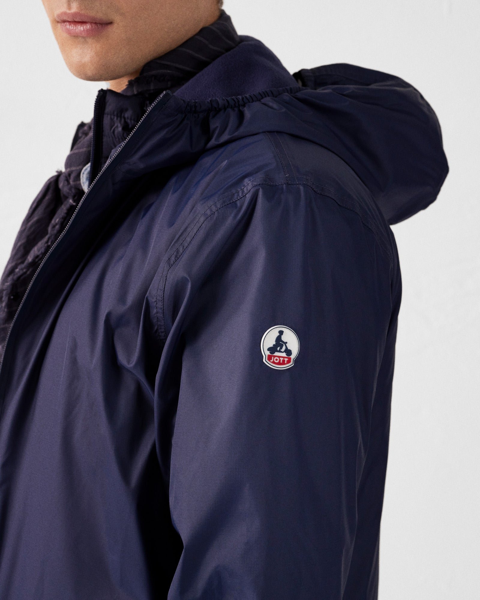 Long waterproof coat lined with fleece - Oban Polar JOTT Blue