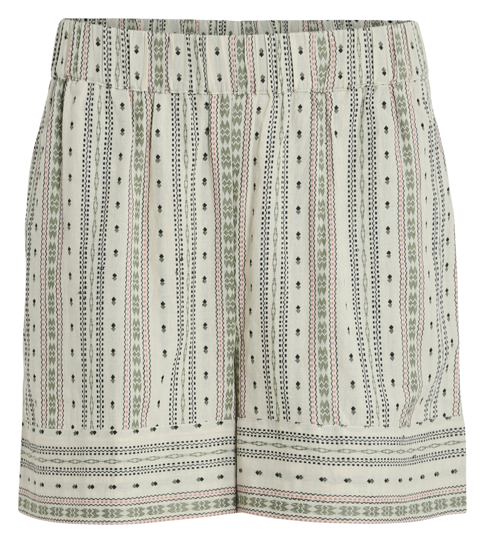 Short rayé en coton VILA Beige