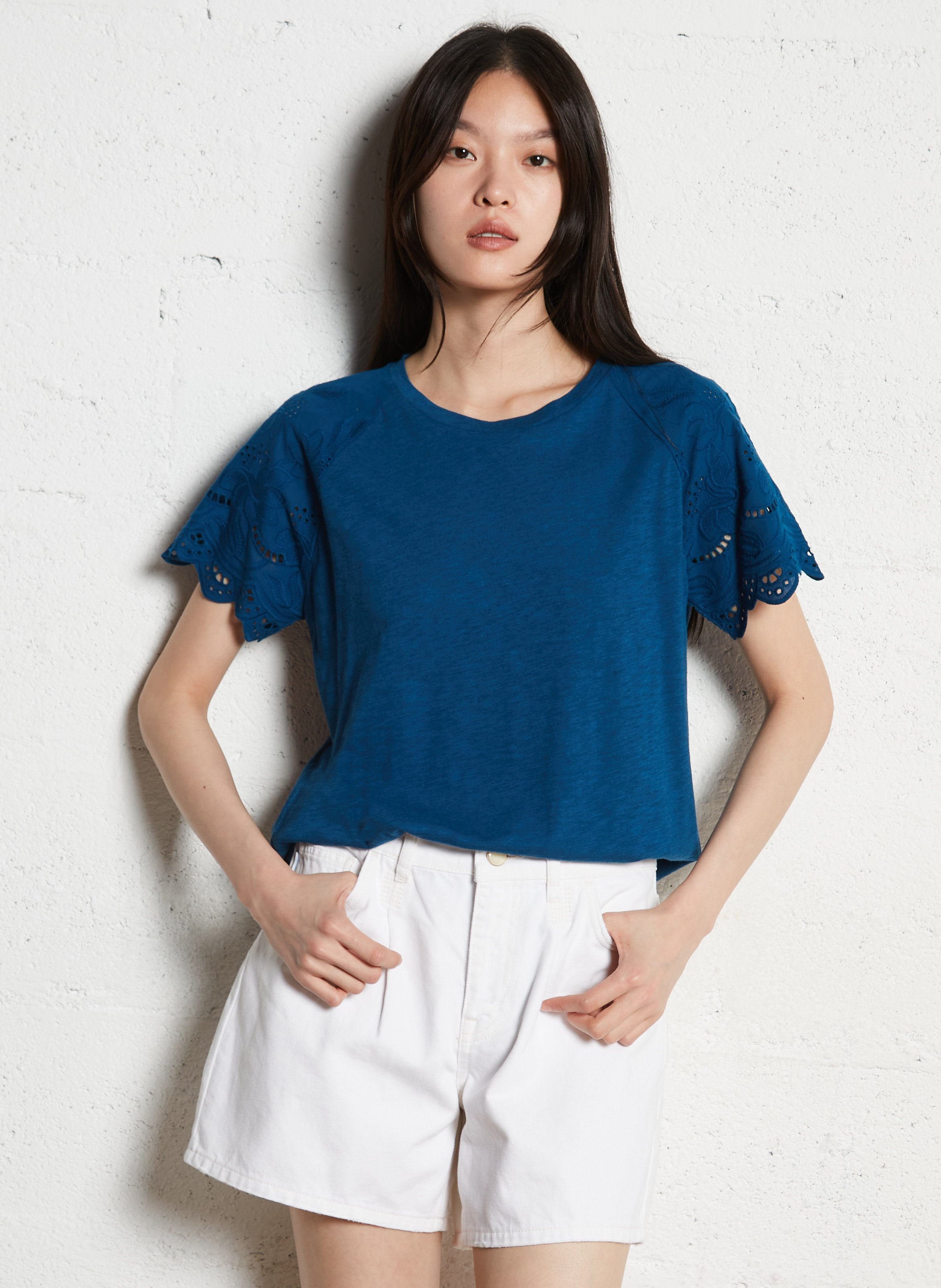 Short en coton FABIENNE CHAPOT Blanc