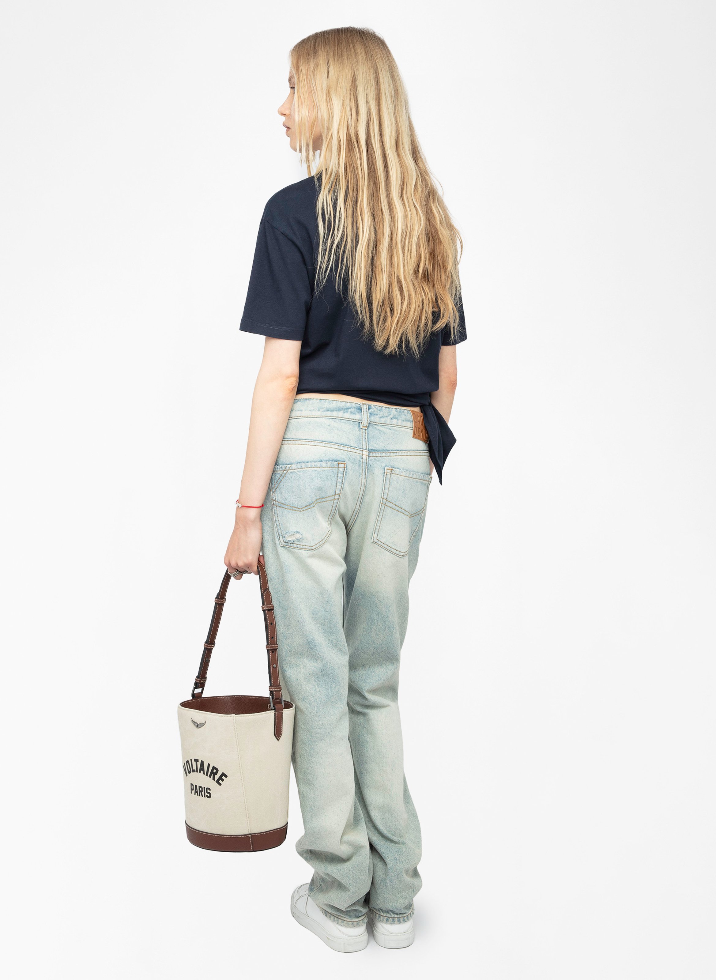 Tee-shirt col rond en coton ZADIG&VOLTAIRE Bleu