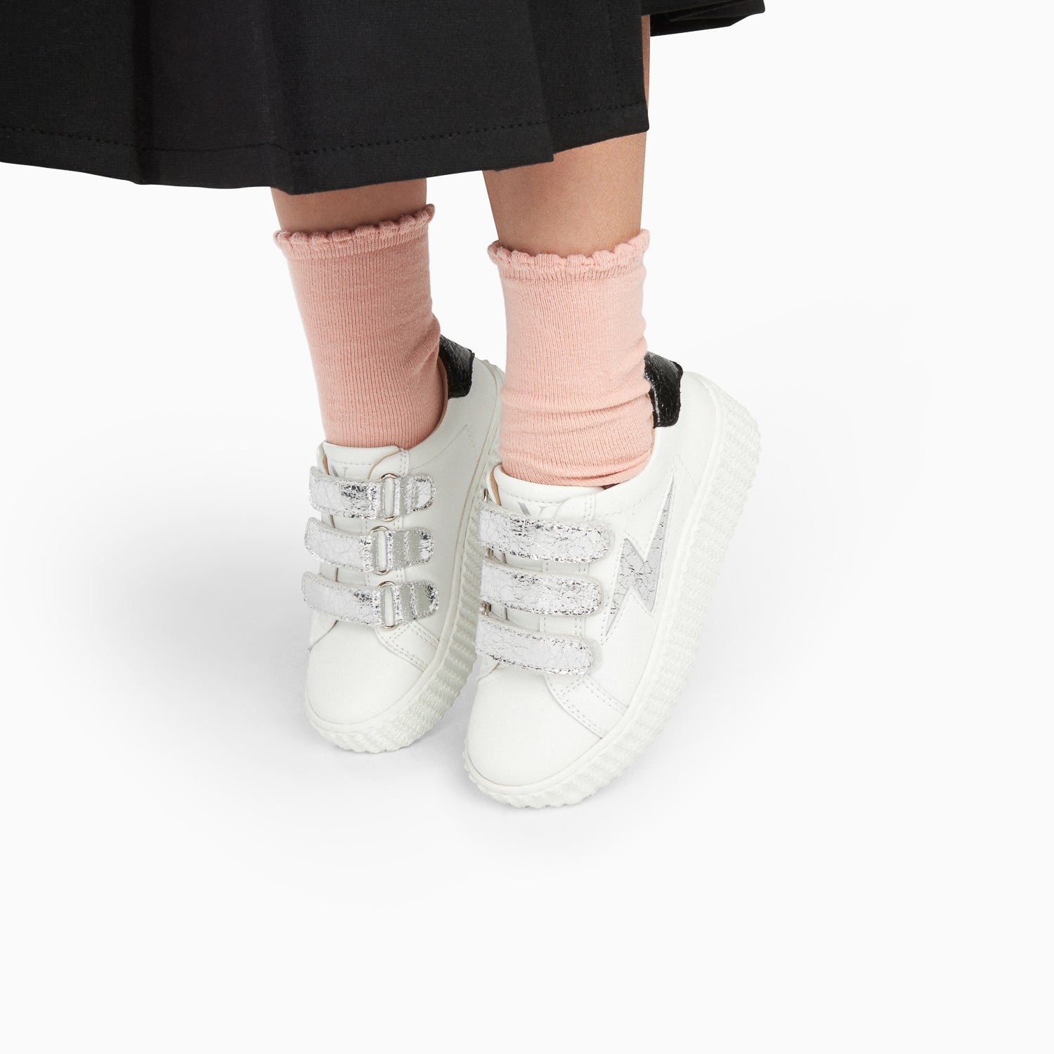 Low velcro trainers Argent Vanessa wu Child BK2677AG Place des