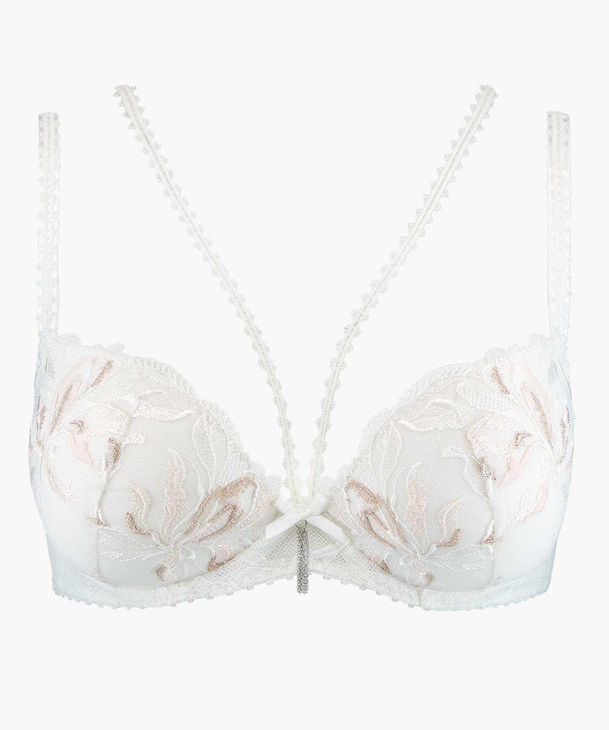 Amour Précieux Diamant black  push-up shell bra AUBADE White