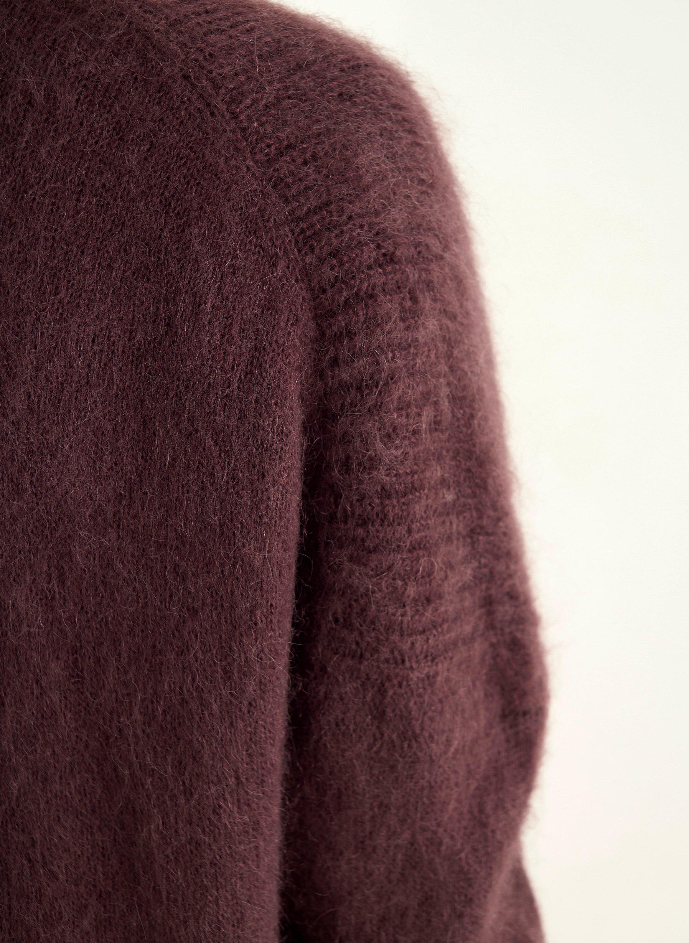 Oversized vest met V-hals in gemengde wol COTELAC Violet