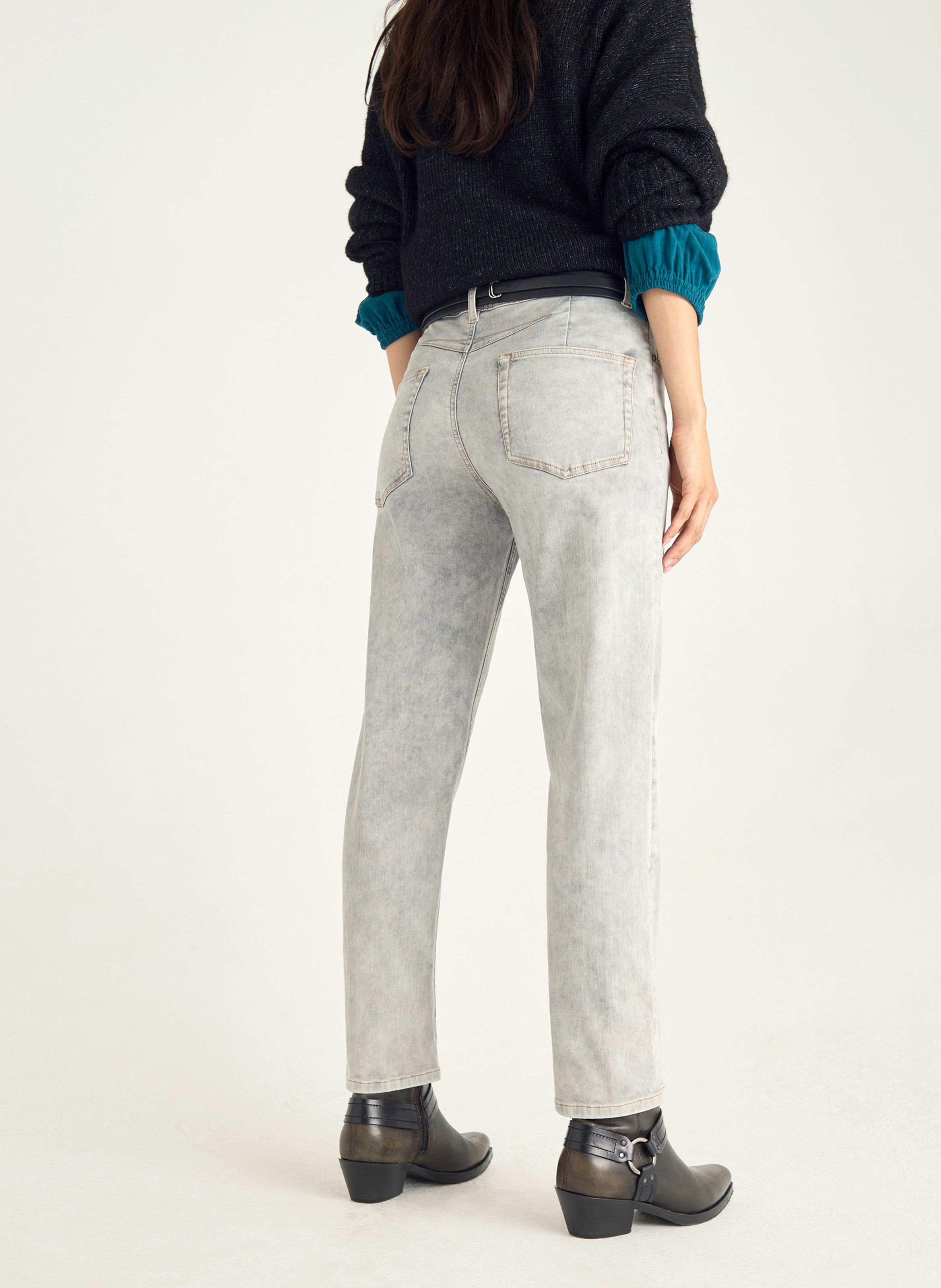 Jean slim en coton mélangé ACOTE Noir