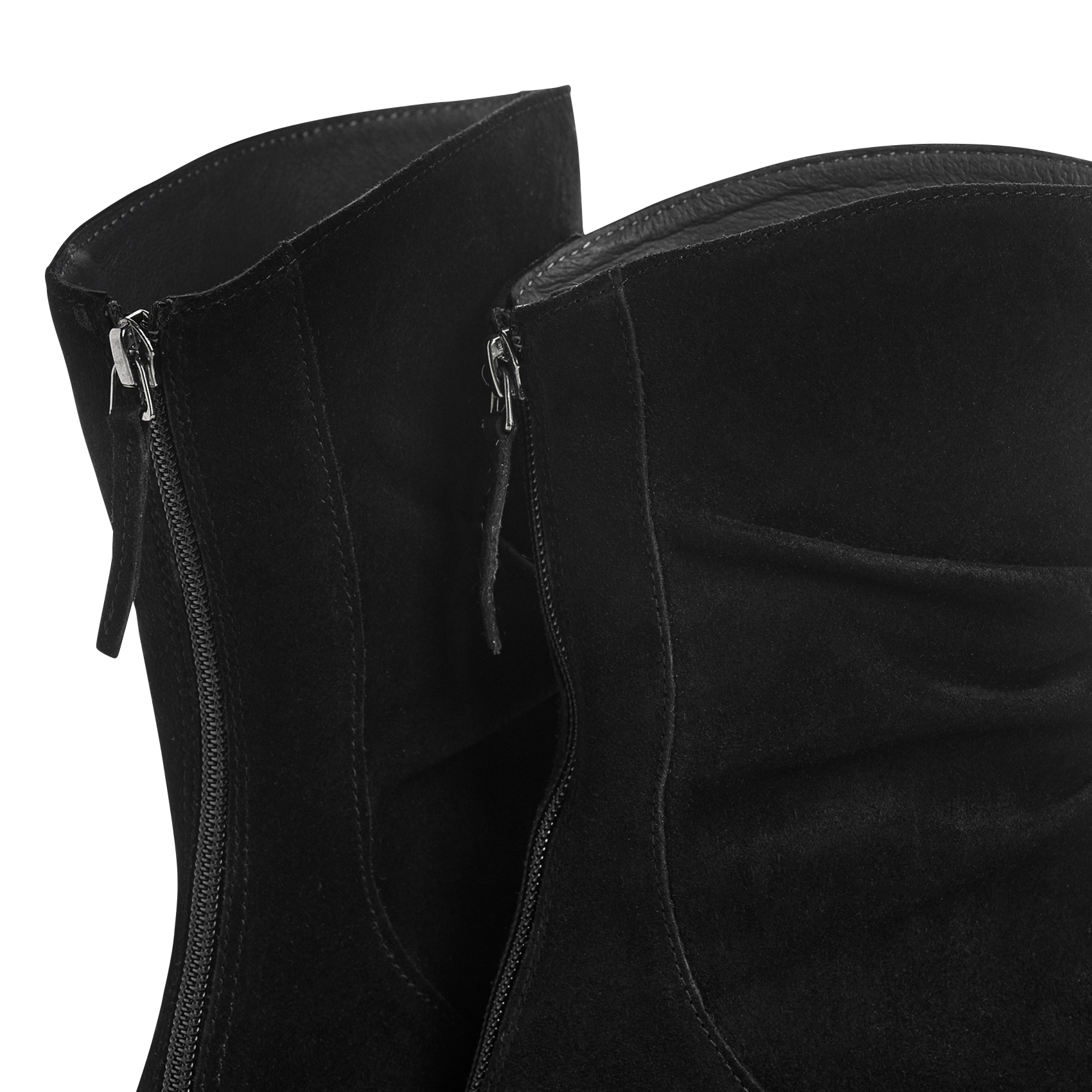 Enkellaarzen van veloursleer REQINS Zwart