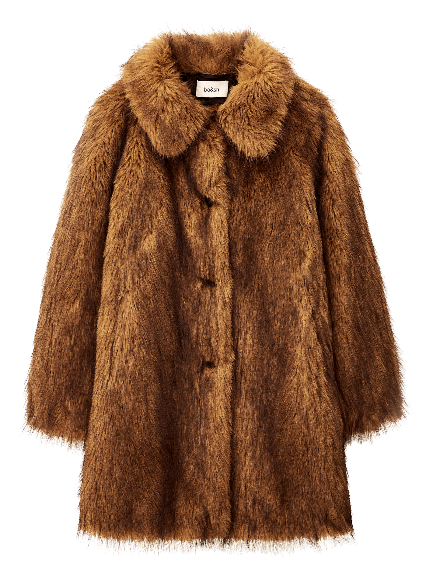 Rechte jas van imitatiebont BA&SH Beige