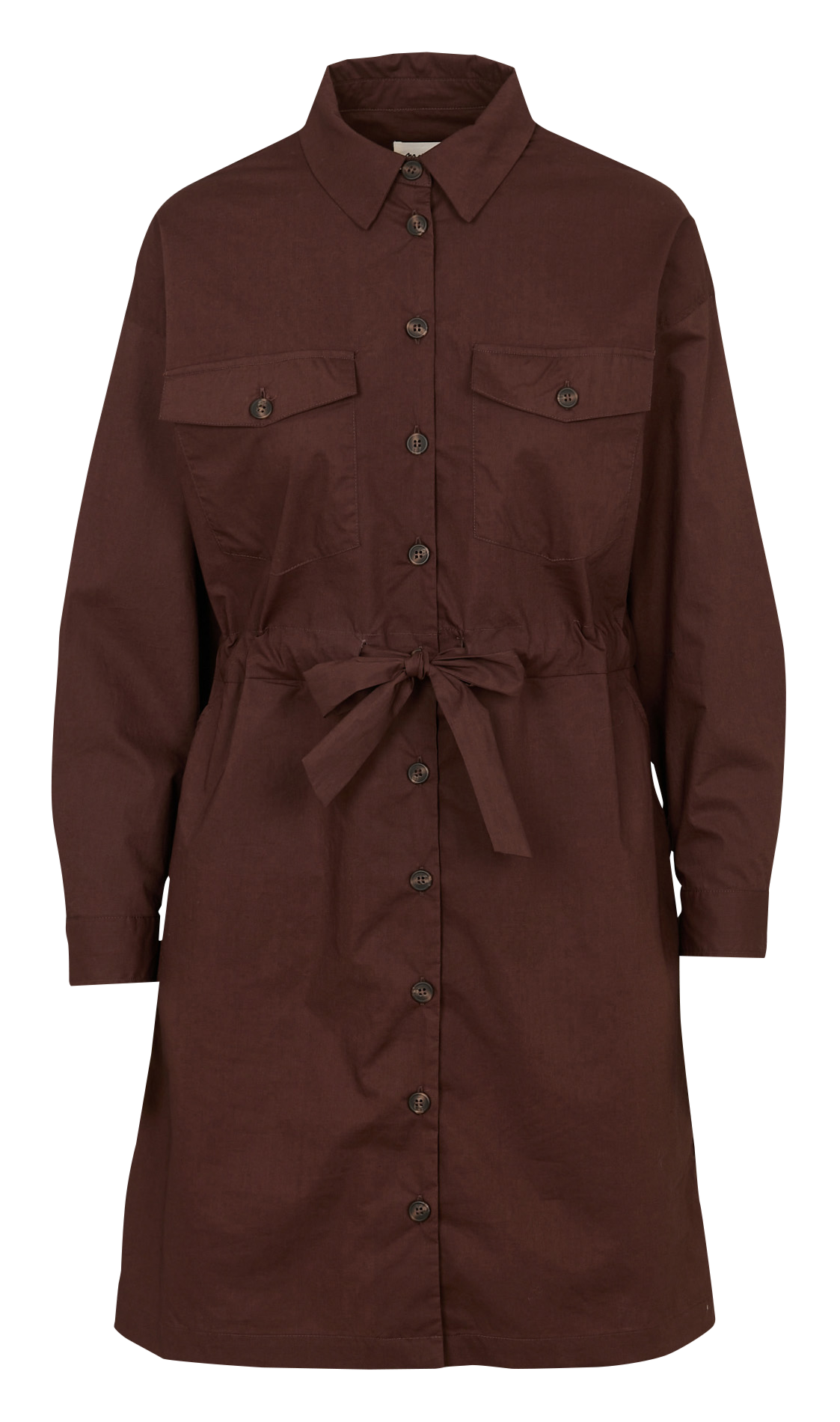 Robe courte cintrée unie en coton  MAISON 123 Marron