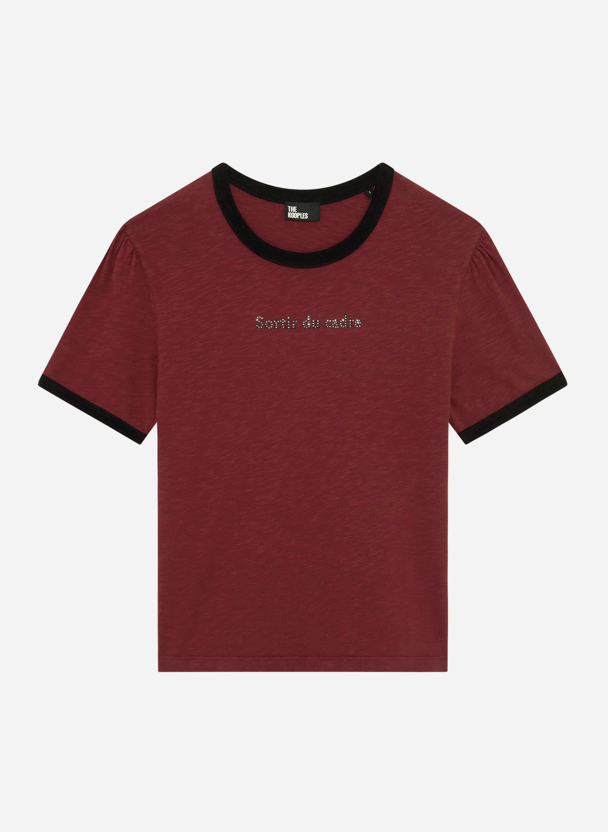 T-shirt with rhinestone screen print THE KOOPLES Red
