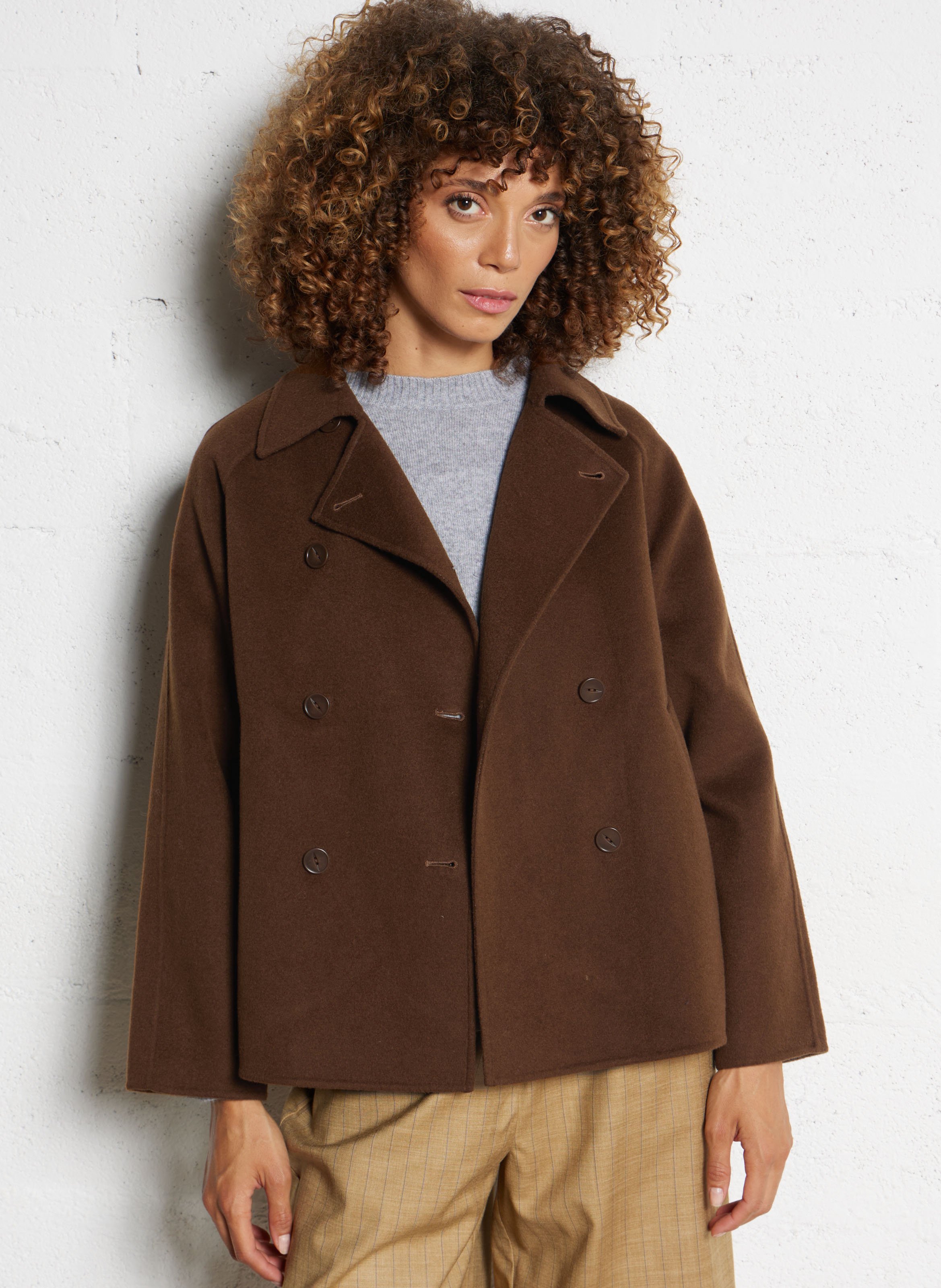 Double-faced wool blend pea coat BELLA JONES