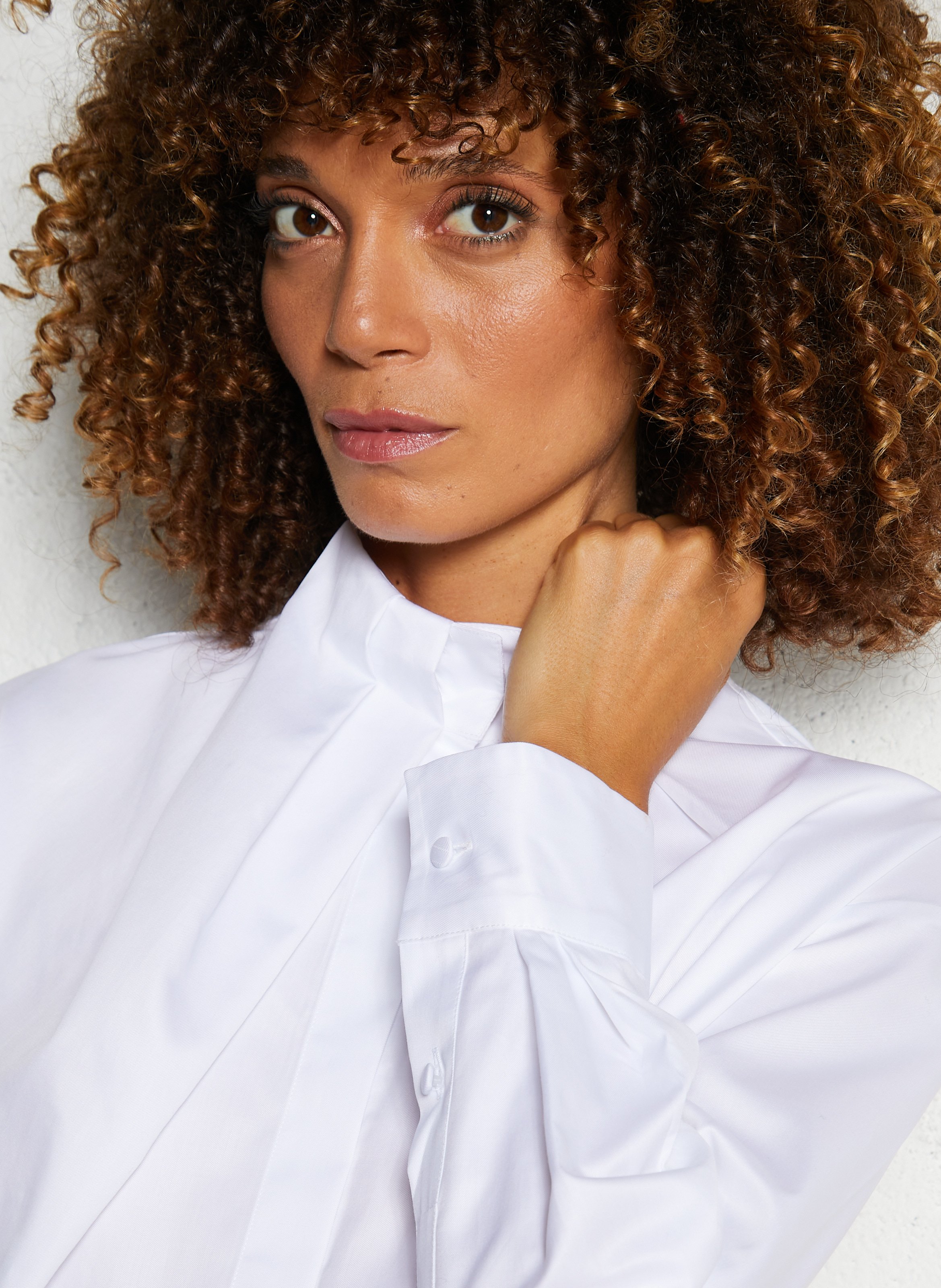 Chemise droite en coton MARGAUX LONNBERG Blanc