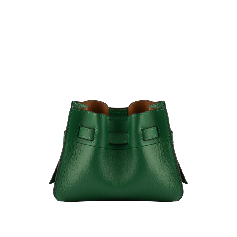 Shoulder bag - cowhide leather POURCHET Green