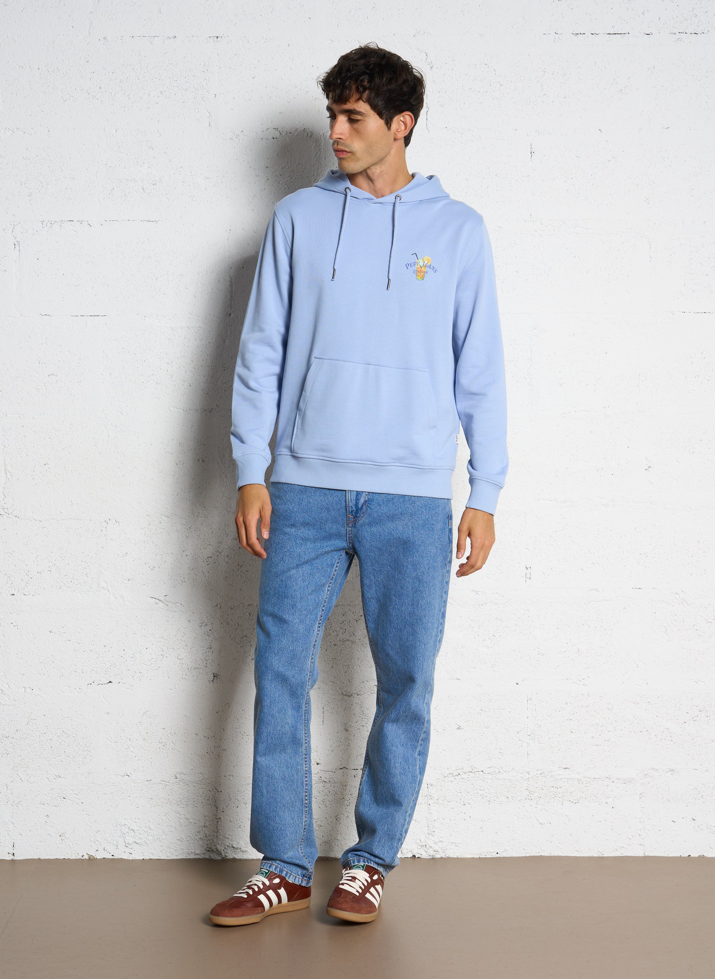 - Straight-leg jeans
- 5 pockets
- Straight cut
- Faded effect PEPE JEANS Blue