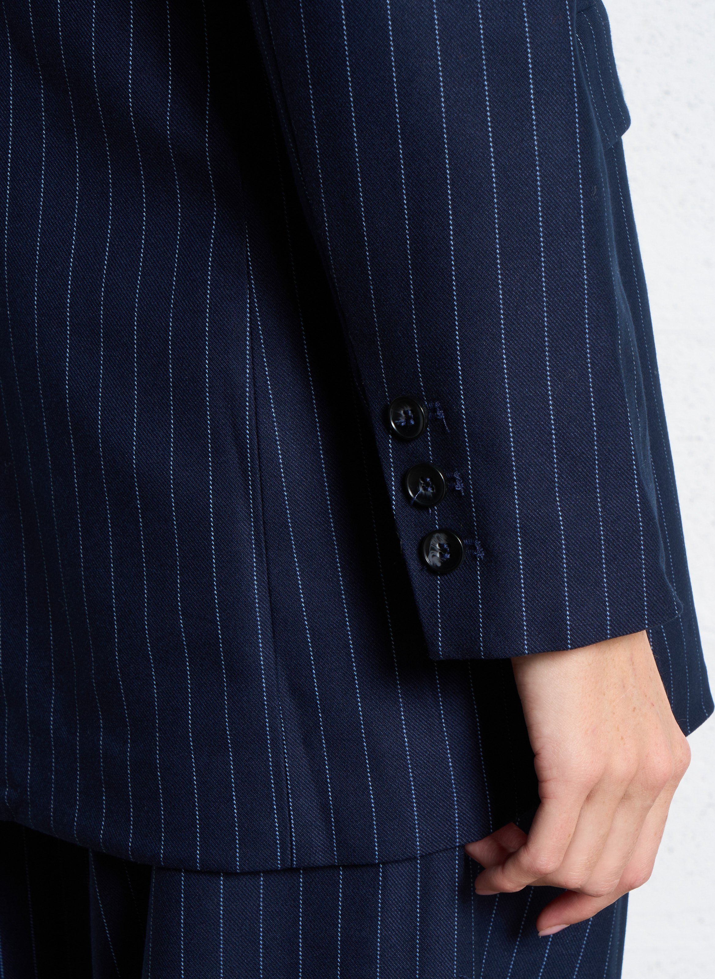 Wide-leg pants with fine stripes - Look 2