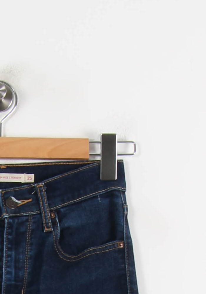 Cropped slim jeans with studs LEVI'S - Seconde main Blue