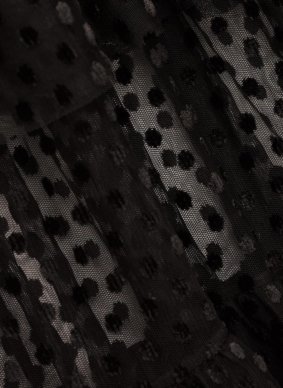 Blouse ample à pois et volants BA&SH Noir