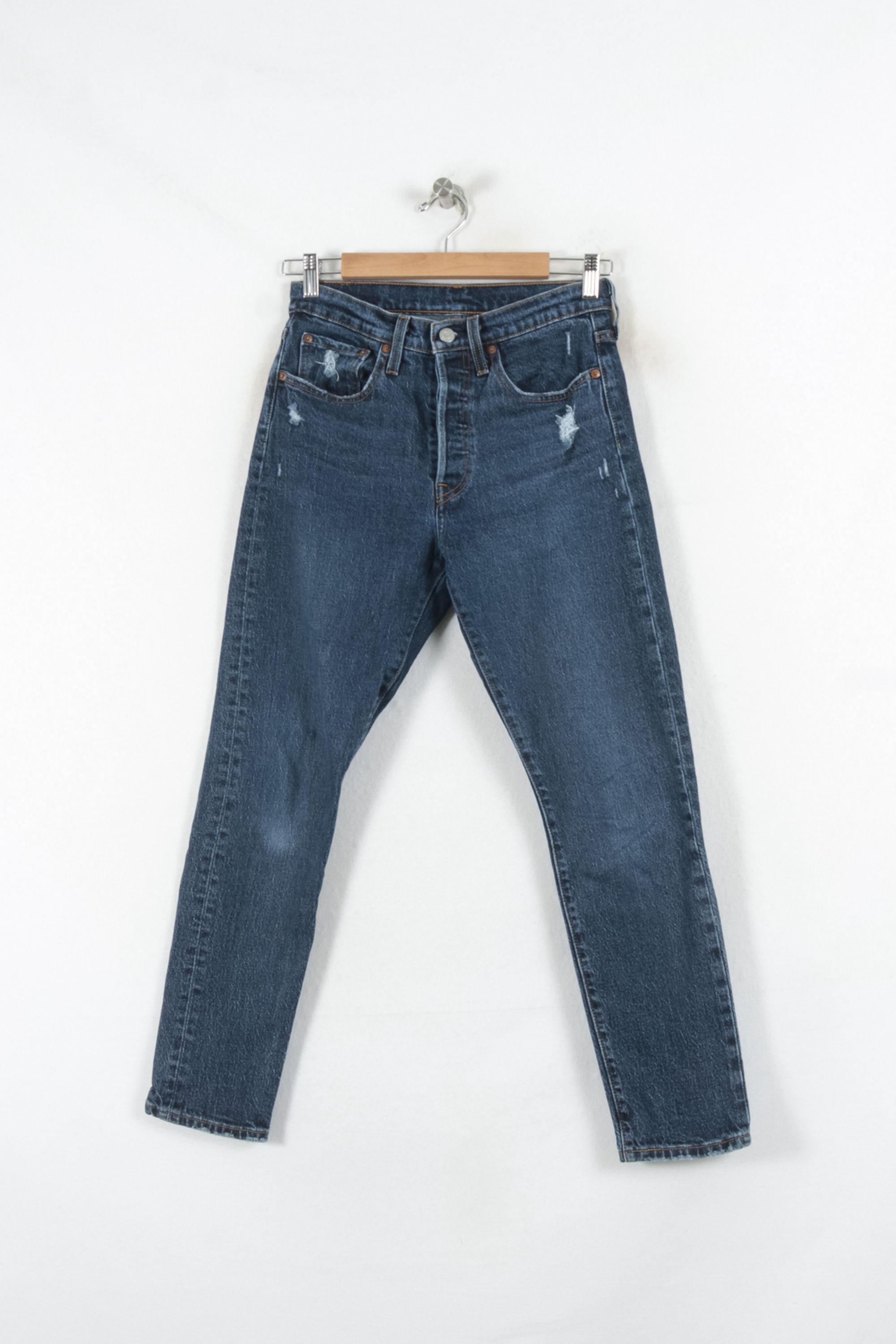 Cropped slim jeans with studs LEVI'S - Seconde main Blue