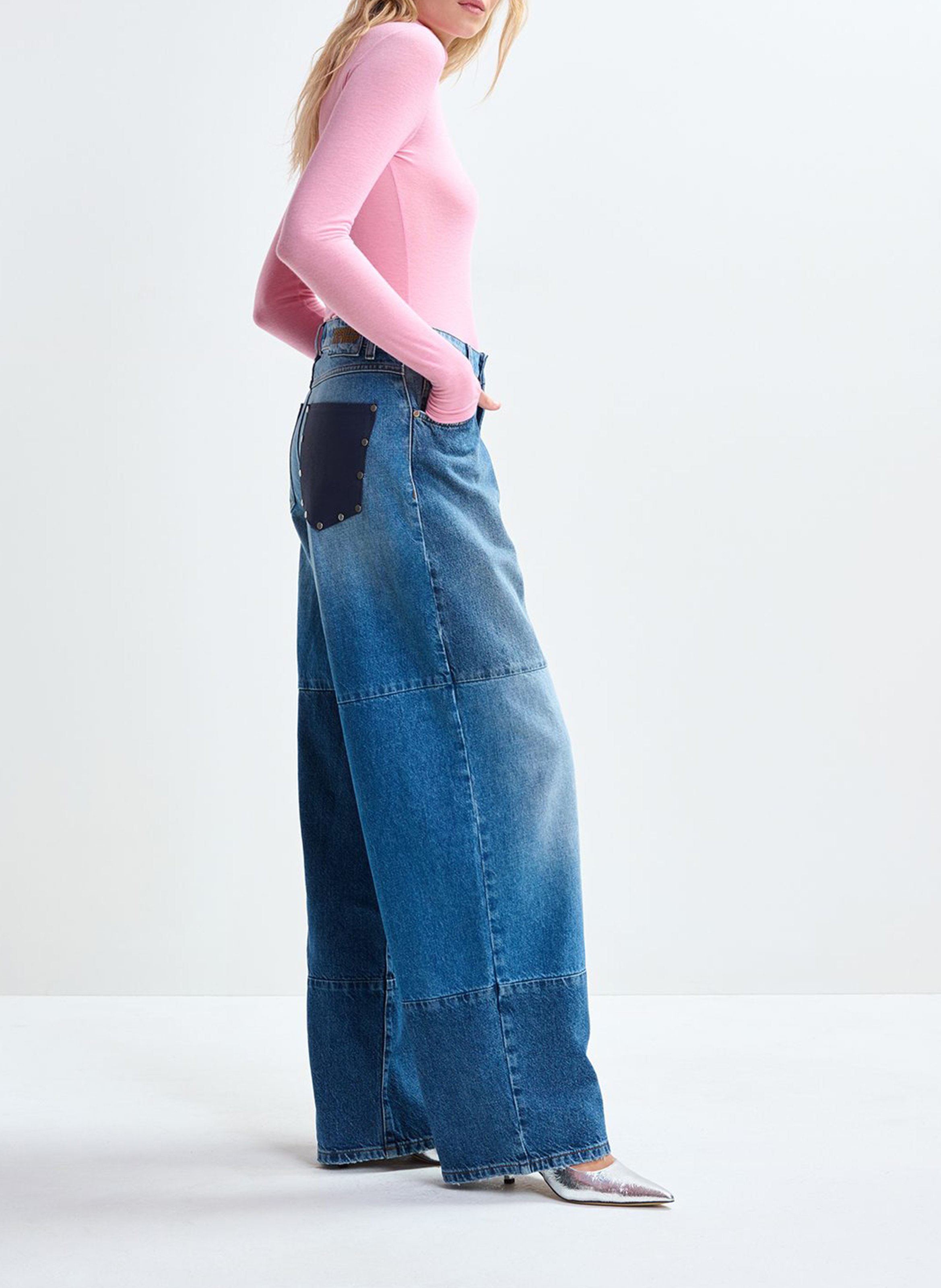 Jean large en coton bio et coton recyclé ESSENTIEL ANTWERP Bleu