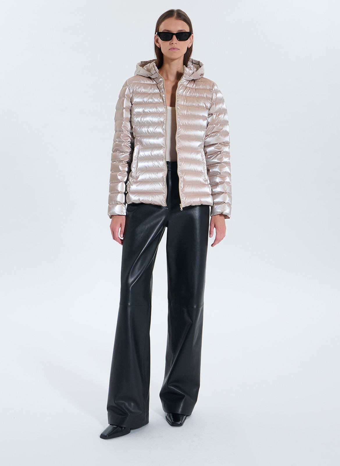 High-neck padded jacket ZAPA Brown