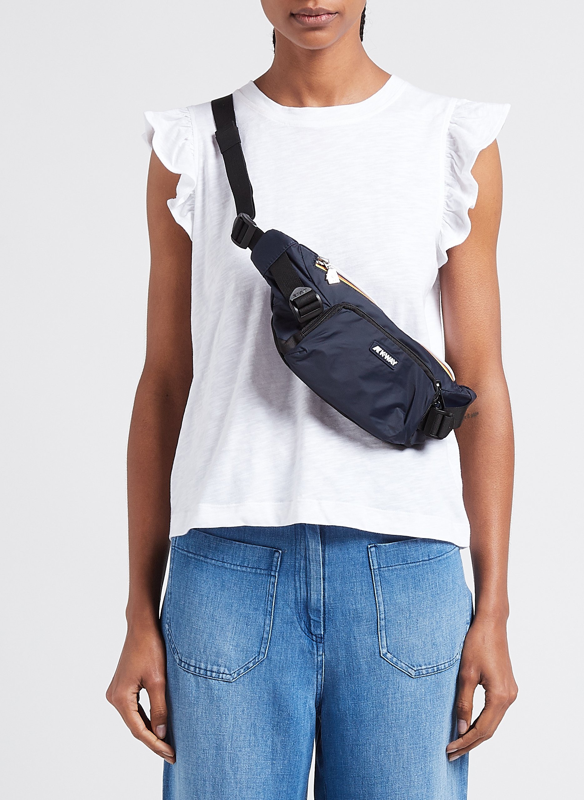 Sac banane en nylon imperméable K-WAY Bleu