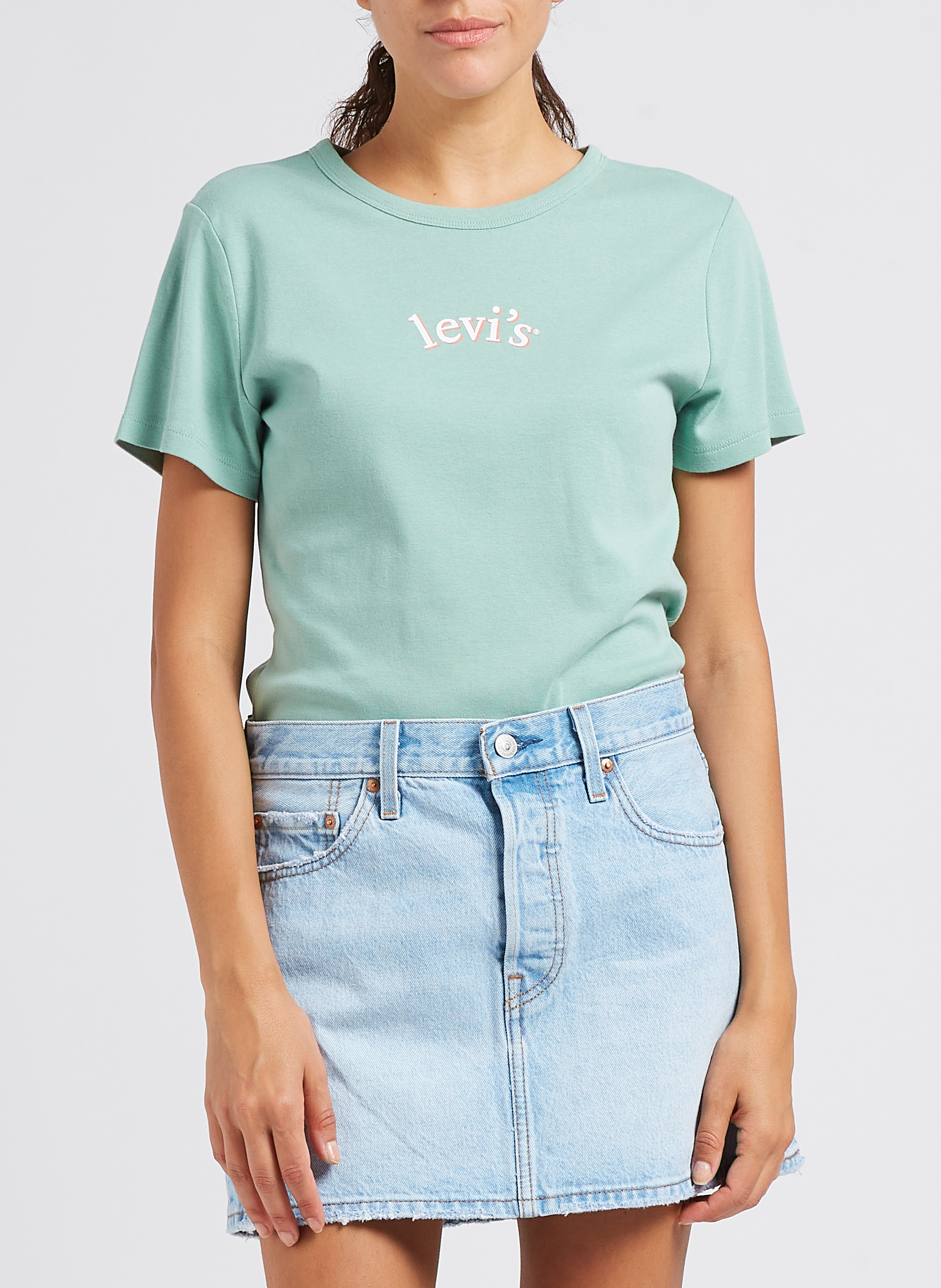 Rundhals-T-Shirt aus Baumwolle LEVI'S Grun