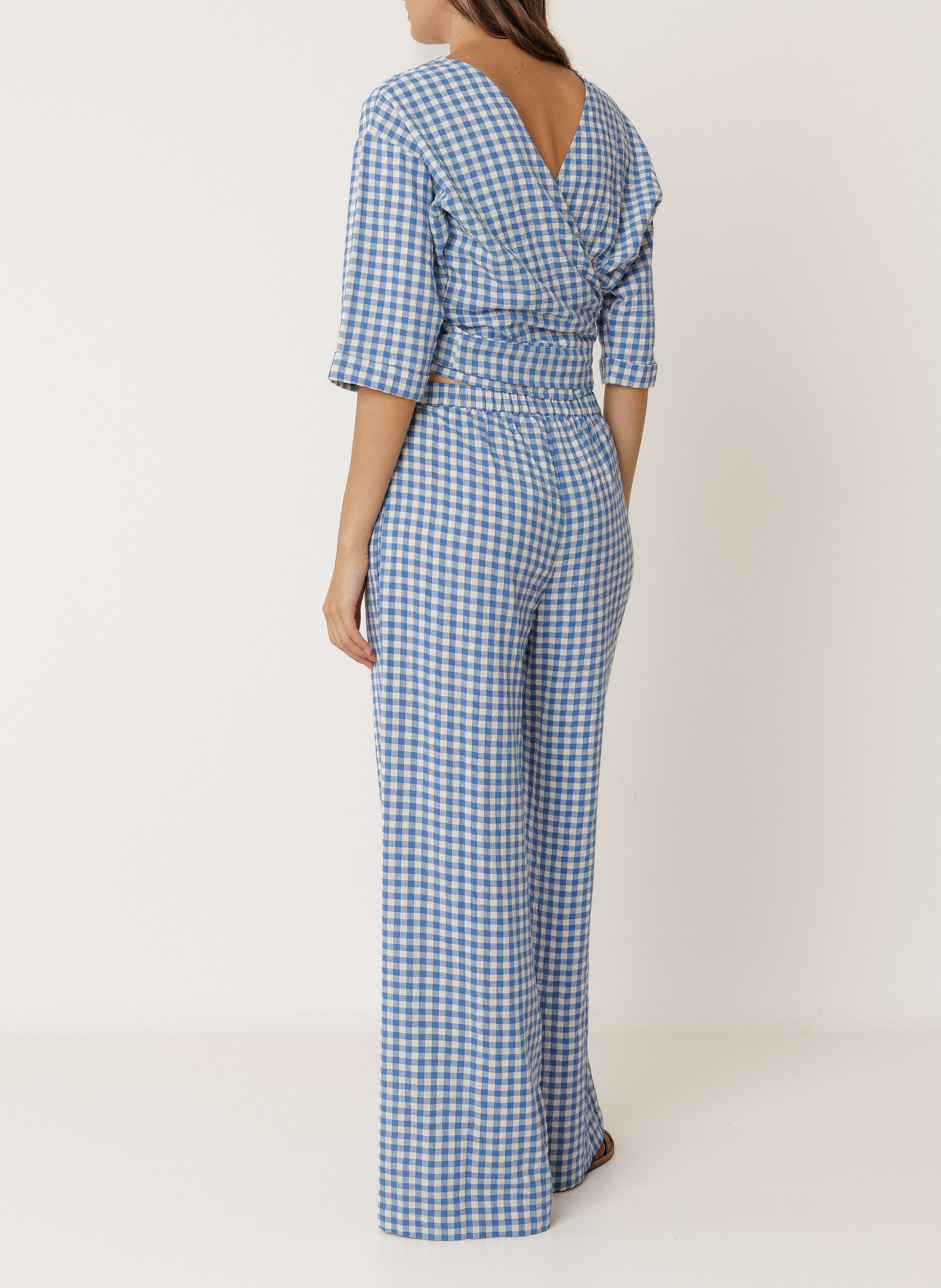 Rundhals-Top INDI & COLD Blau