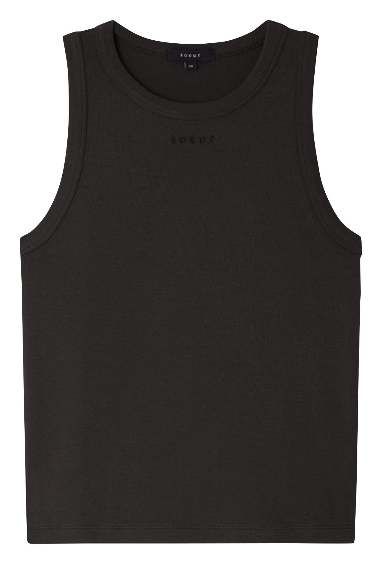 Débardeur droit en coton bio SOEUR Grijs