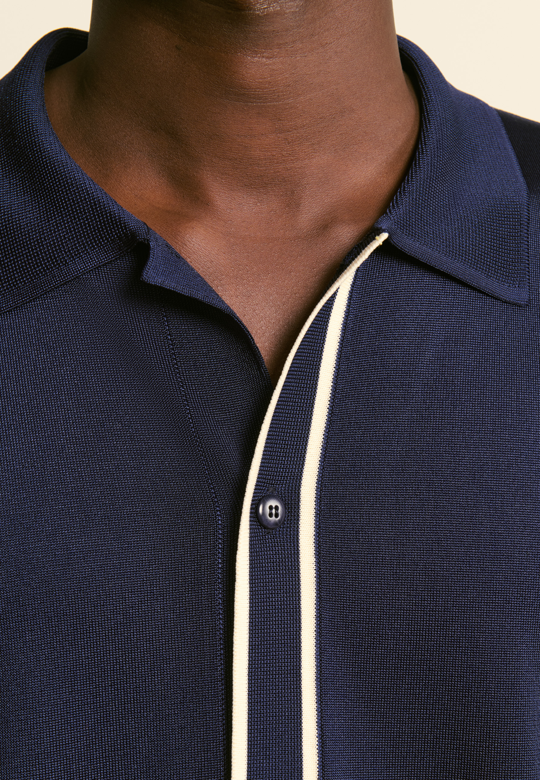 Chemise manches courtes en fil lumière MAISON MONTAGUT Bleu