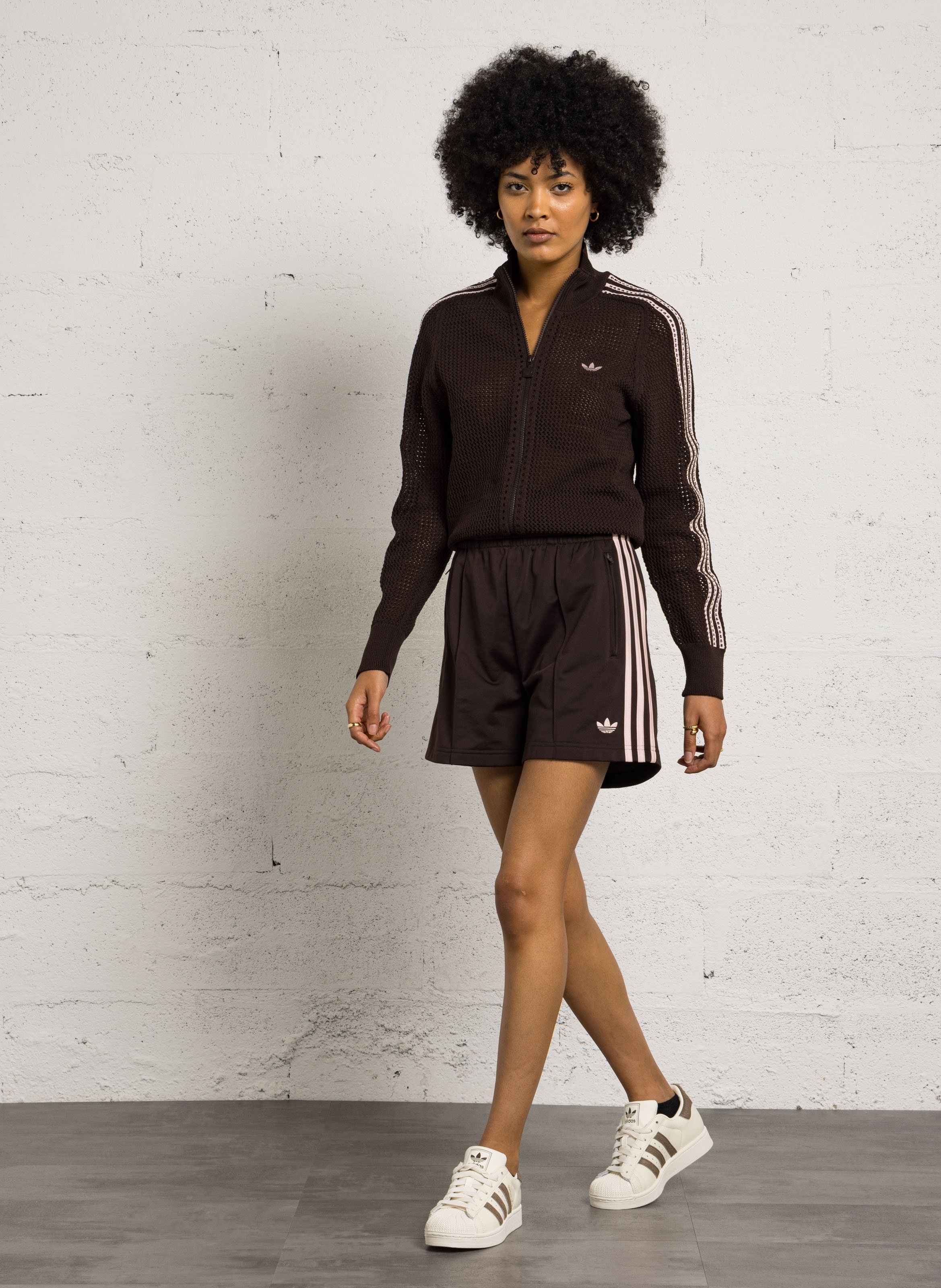 Short large ADIDAS Marron