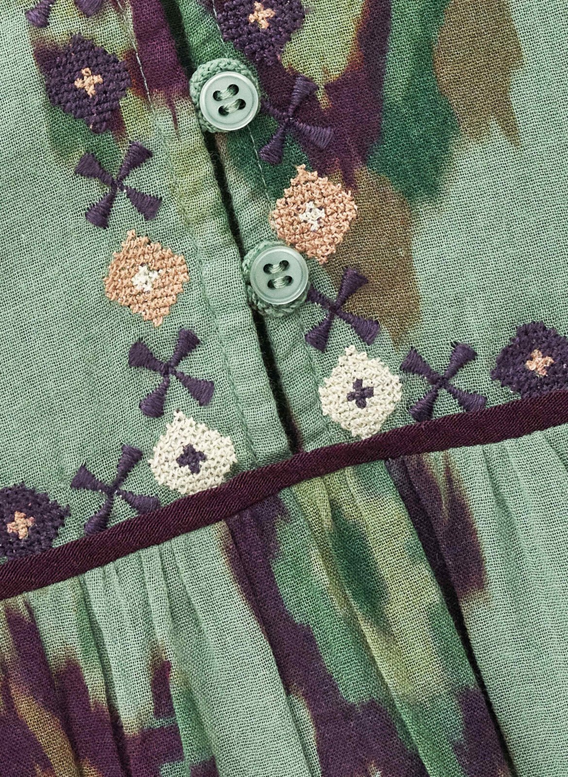 Robe courte col v BA&SH Vert