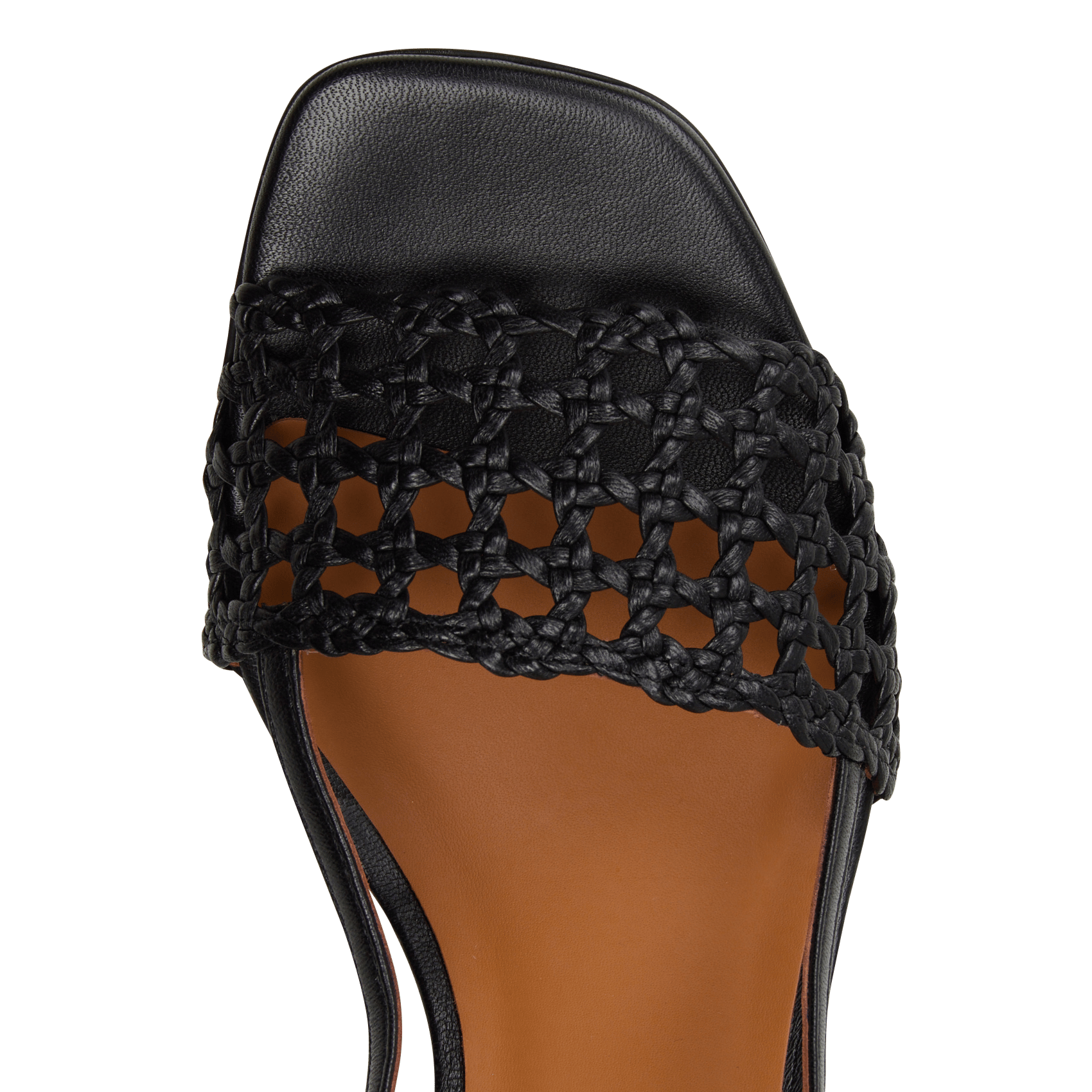 Halfhoge, leren sandalen RIVECOUR Zwart