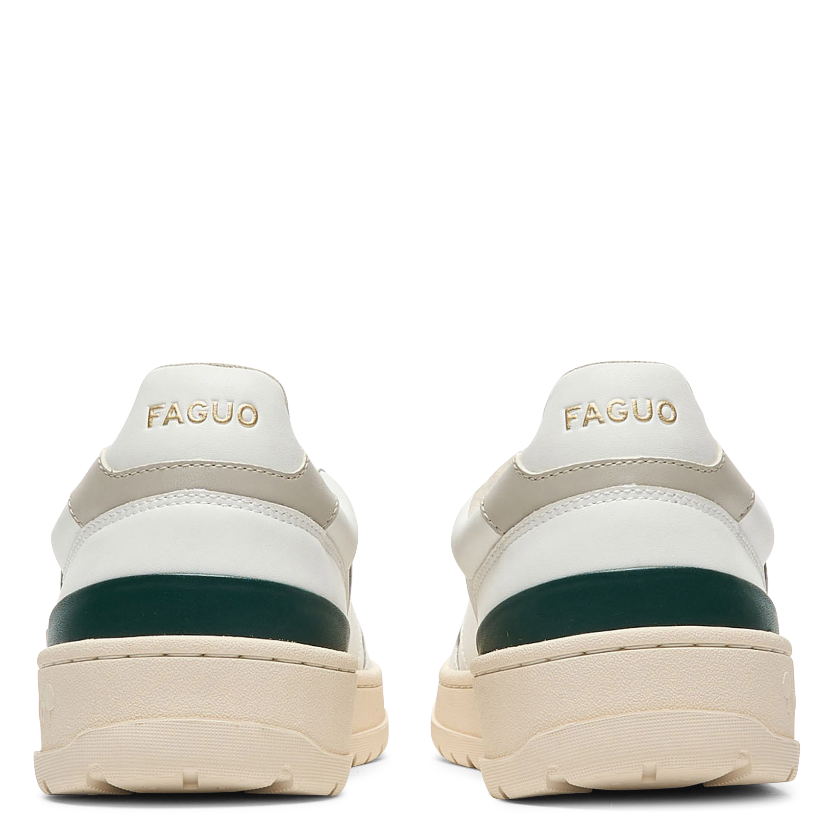 Sneaker stringate in pelle FAGUO Bianco