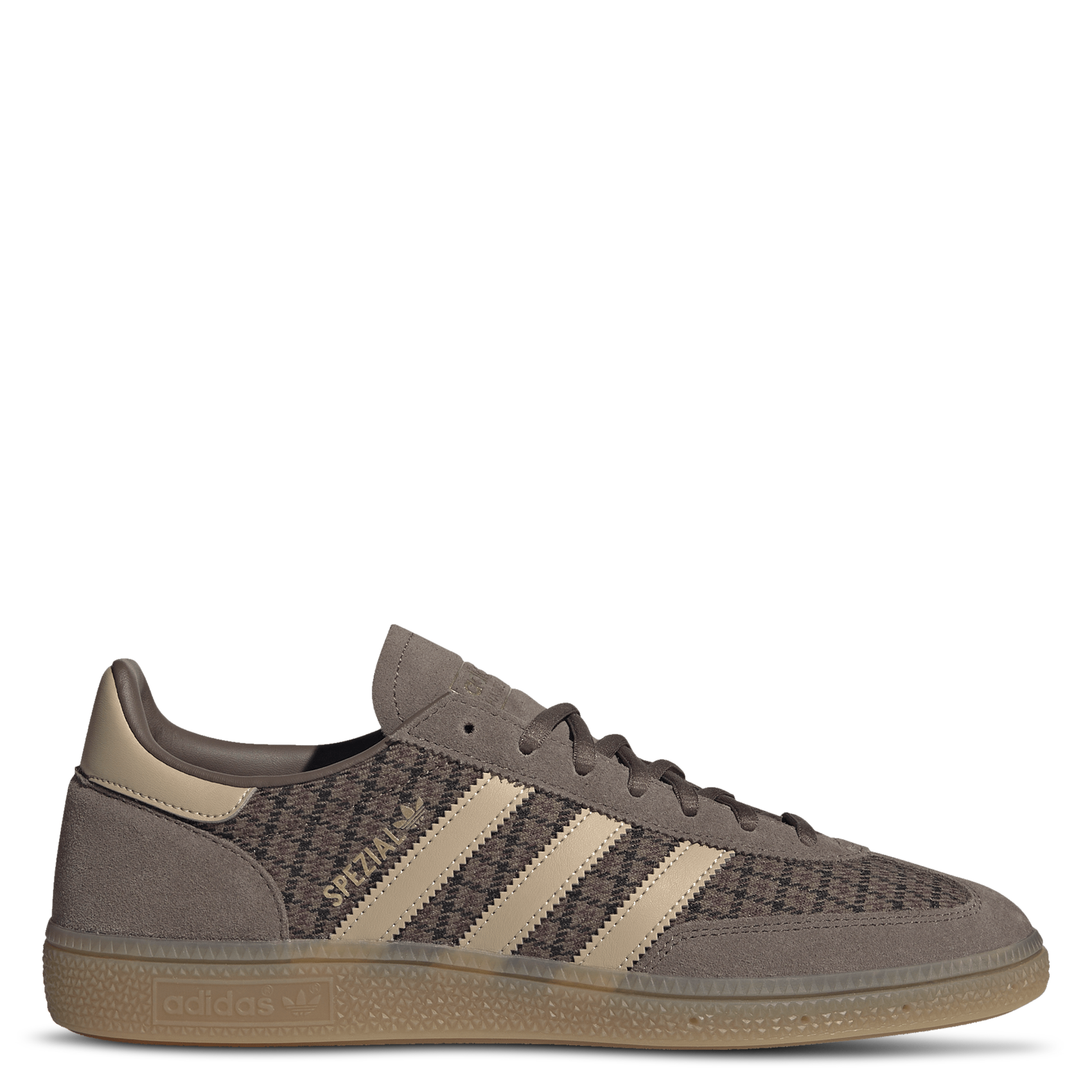 Baskets basses bi-matière à motif ADIDAS Marron