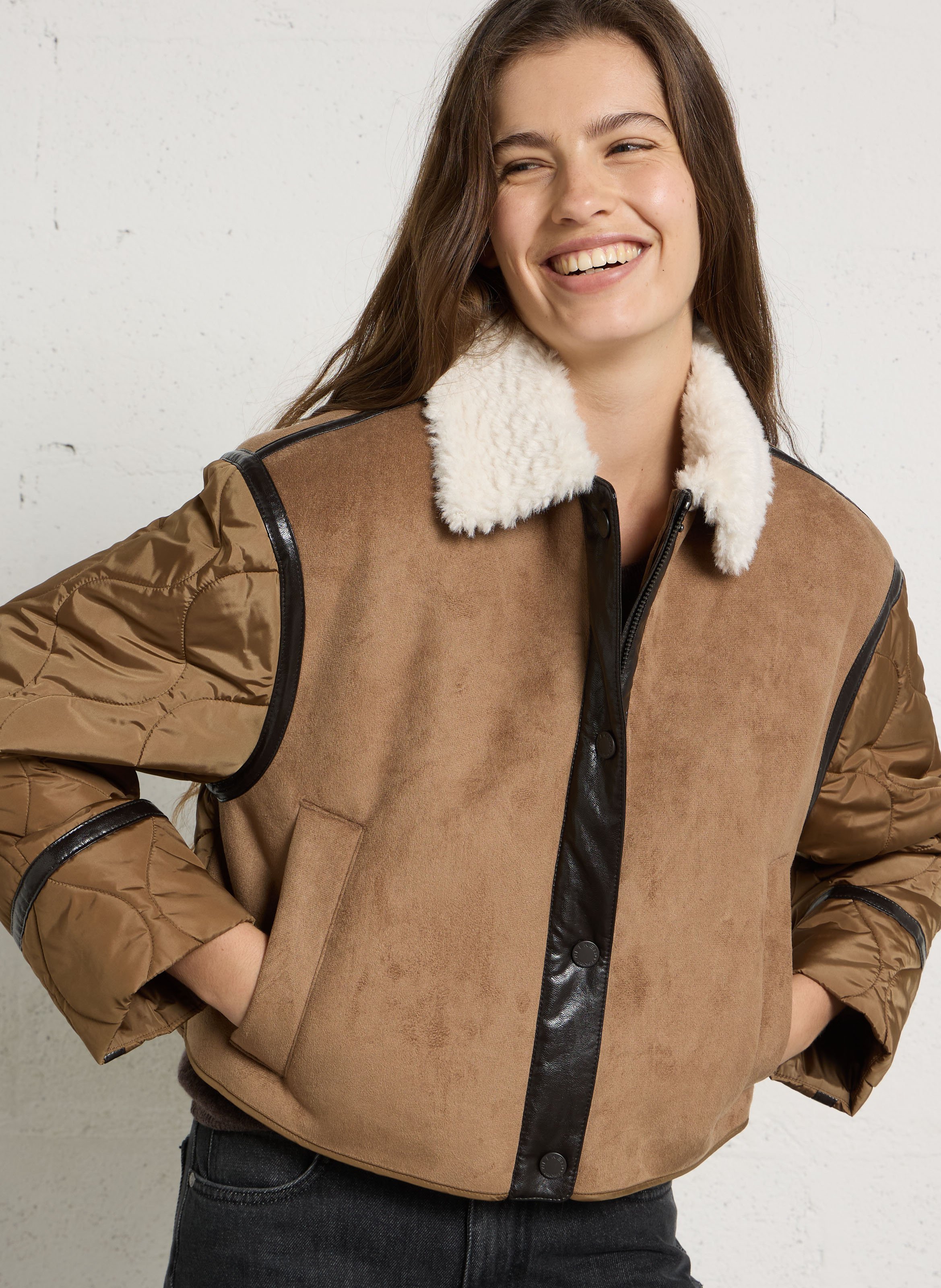 Short oversized jacket MAX MARA WEEK END Beige