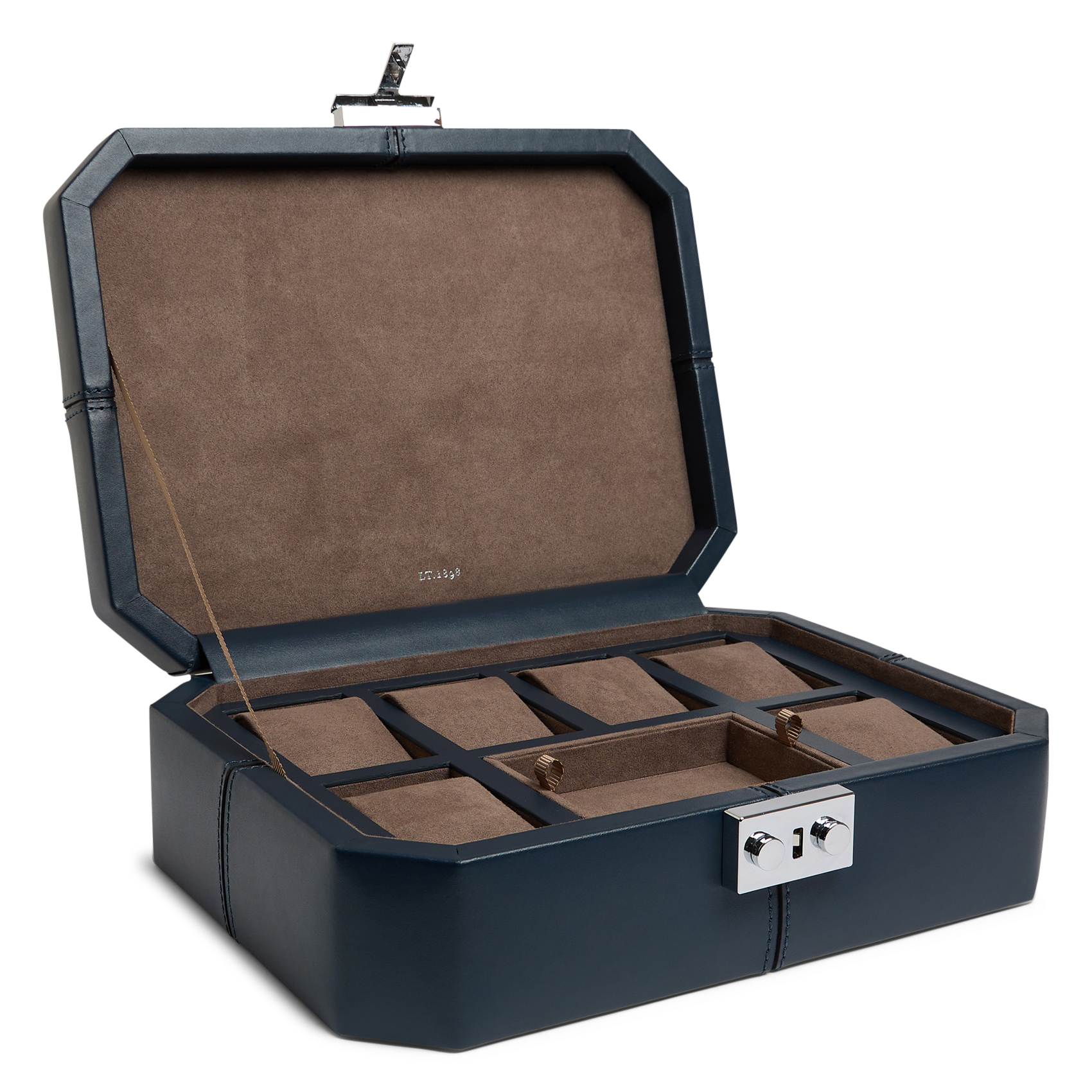 Coffret six montres en cuir LE TANNEUR Bleu
