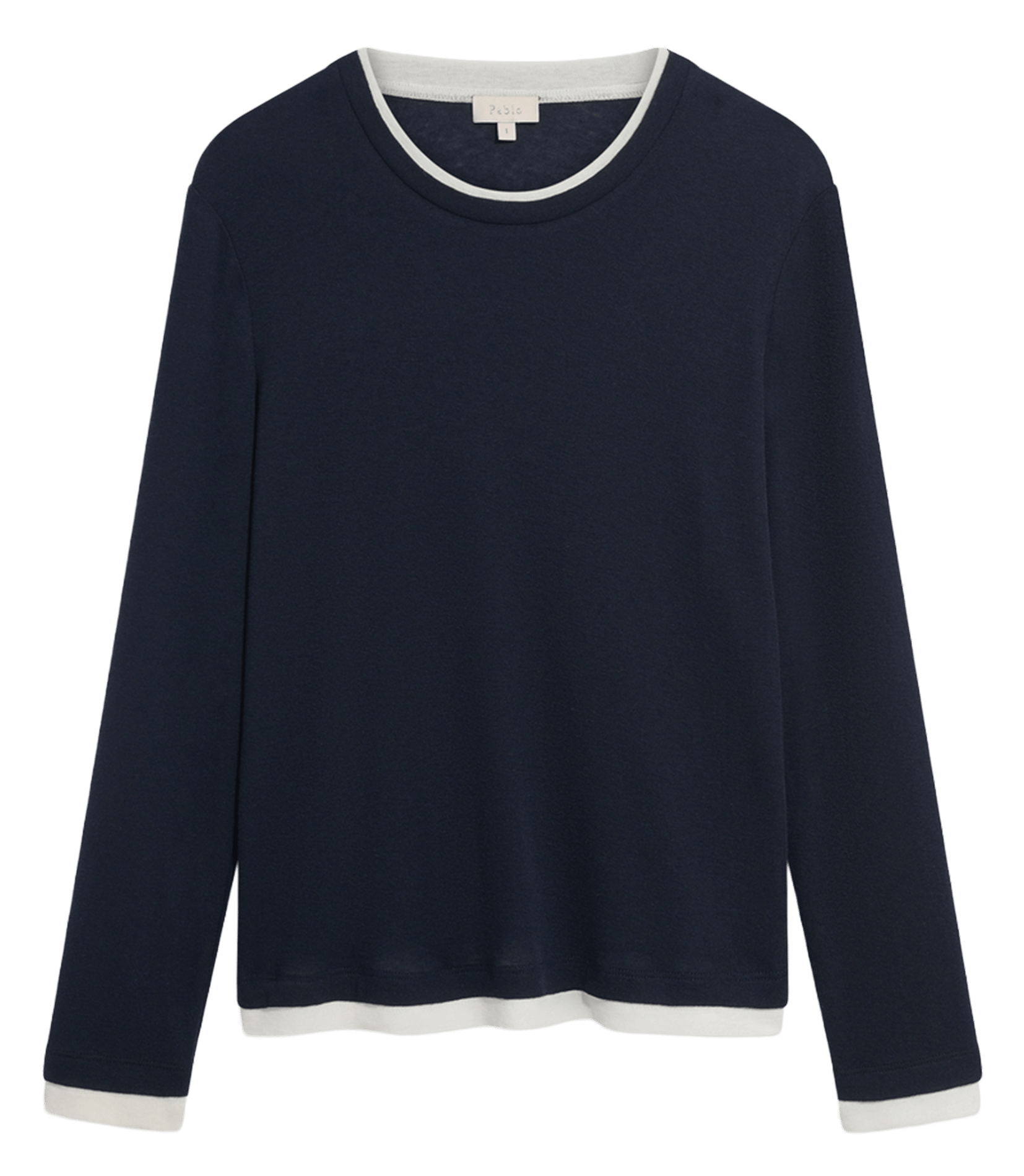 Straight-cut round-neck T-shirt PABLO Blue