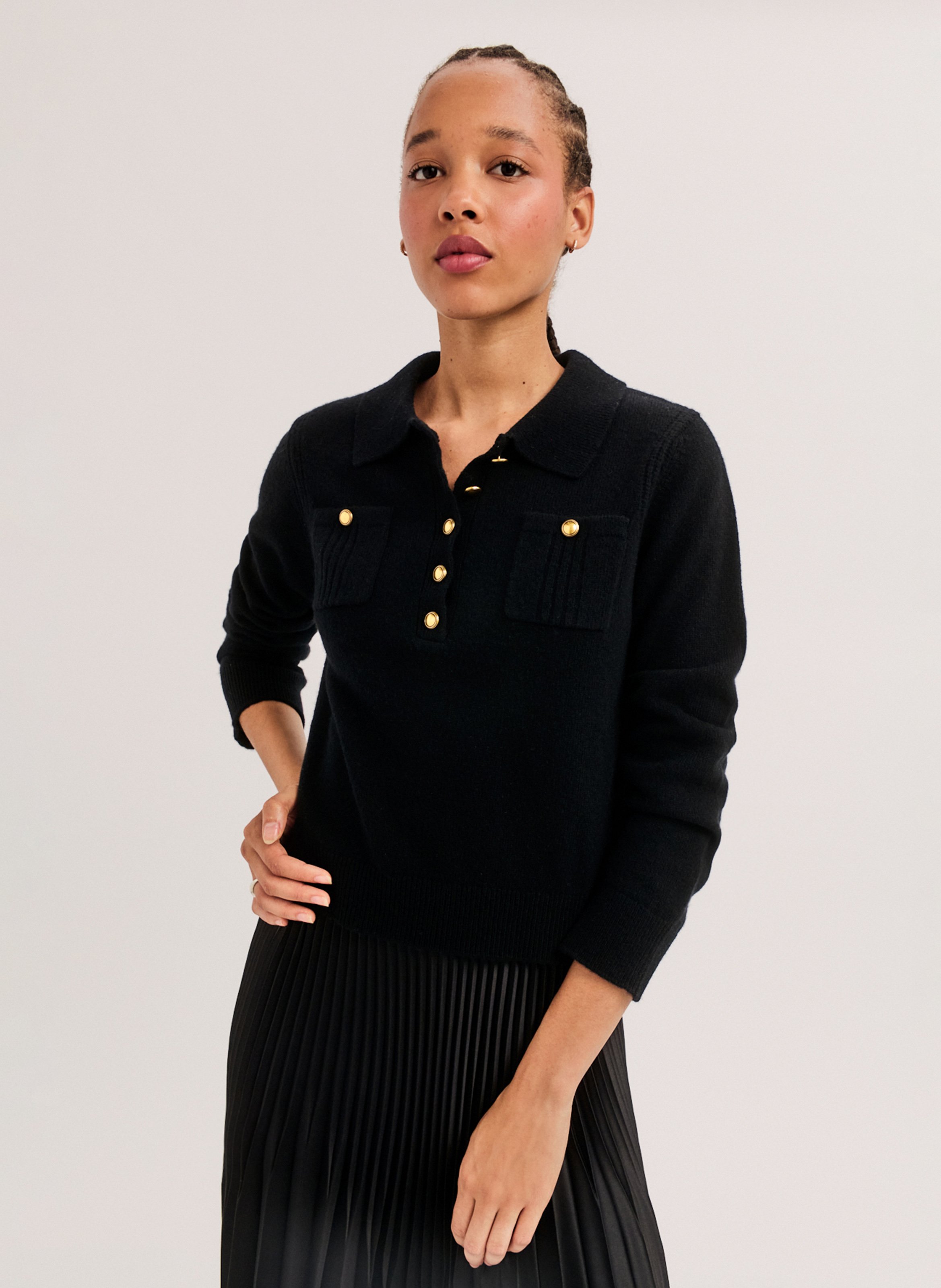 Pull droit en laine mélangée PABLO