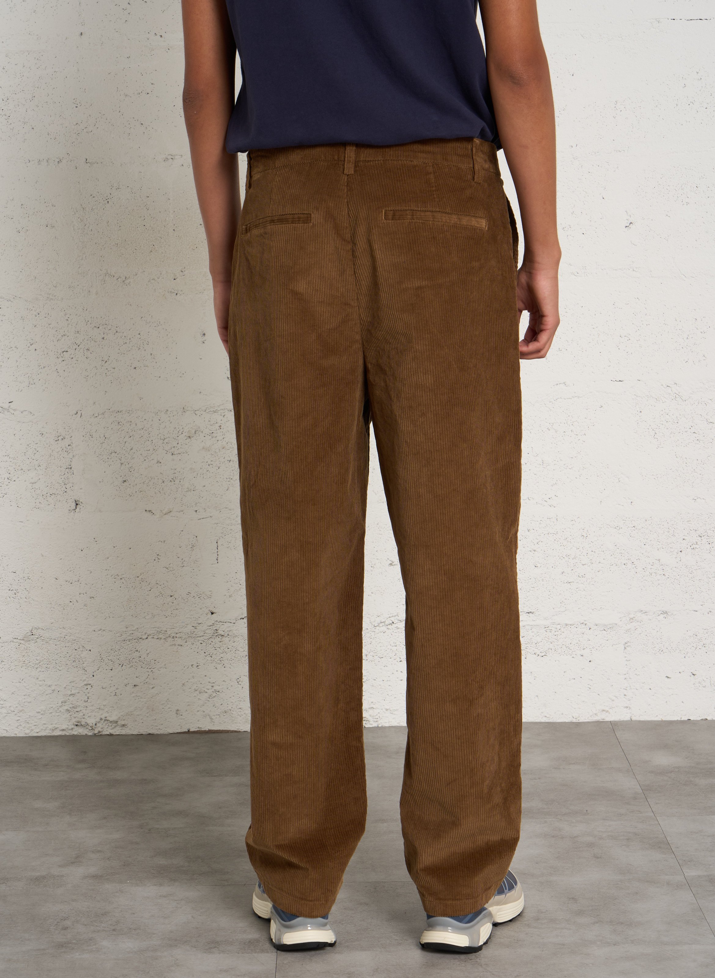 Cotton blend corduroy pants CASUAL FRIDAY Brown