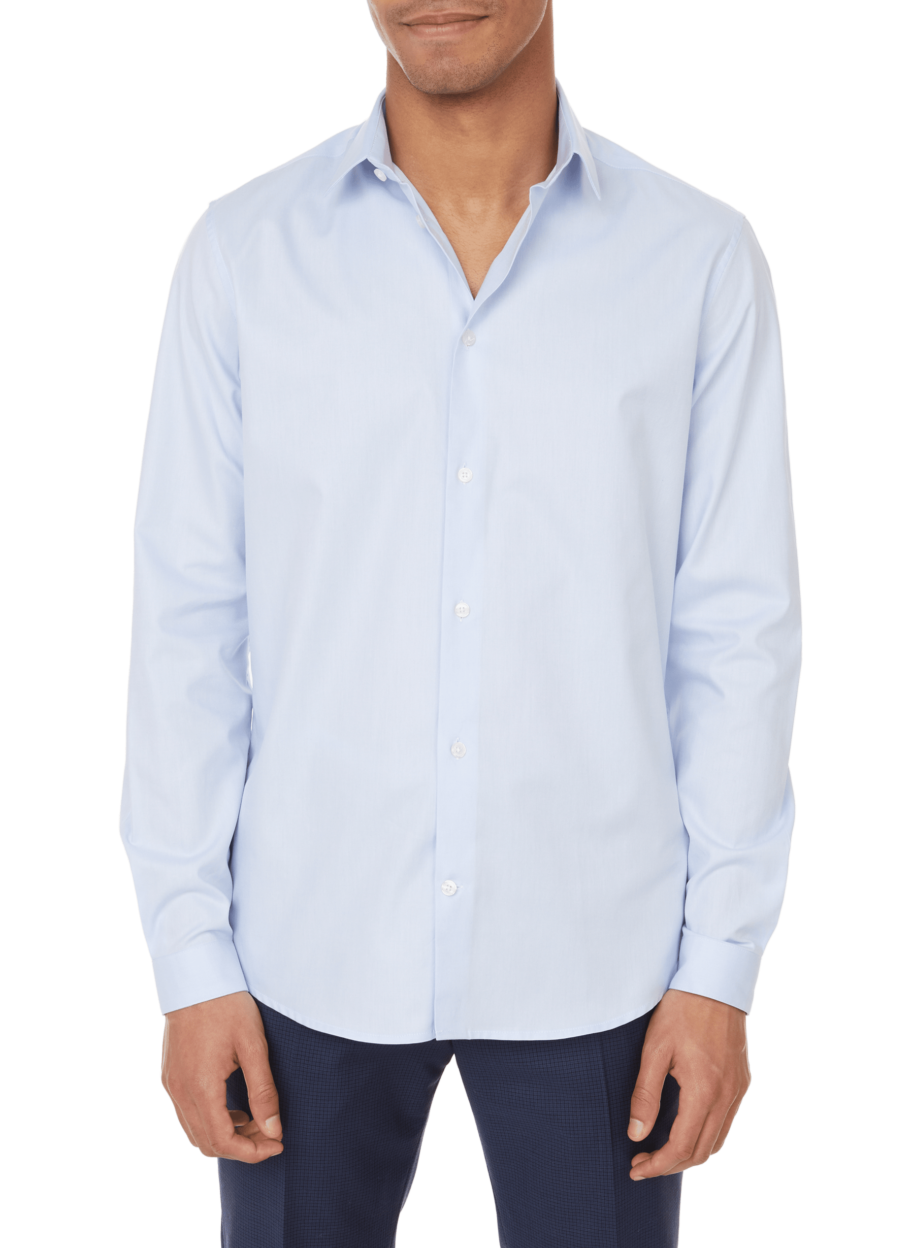 Slim-fit shirt in washed cotton AU PRINTEMPS PARIS Blue