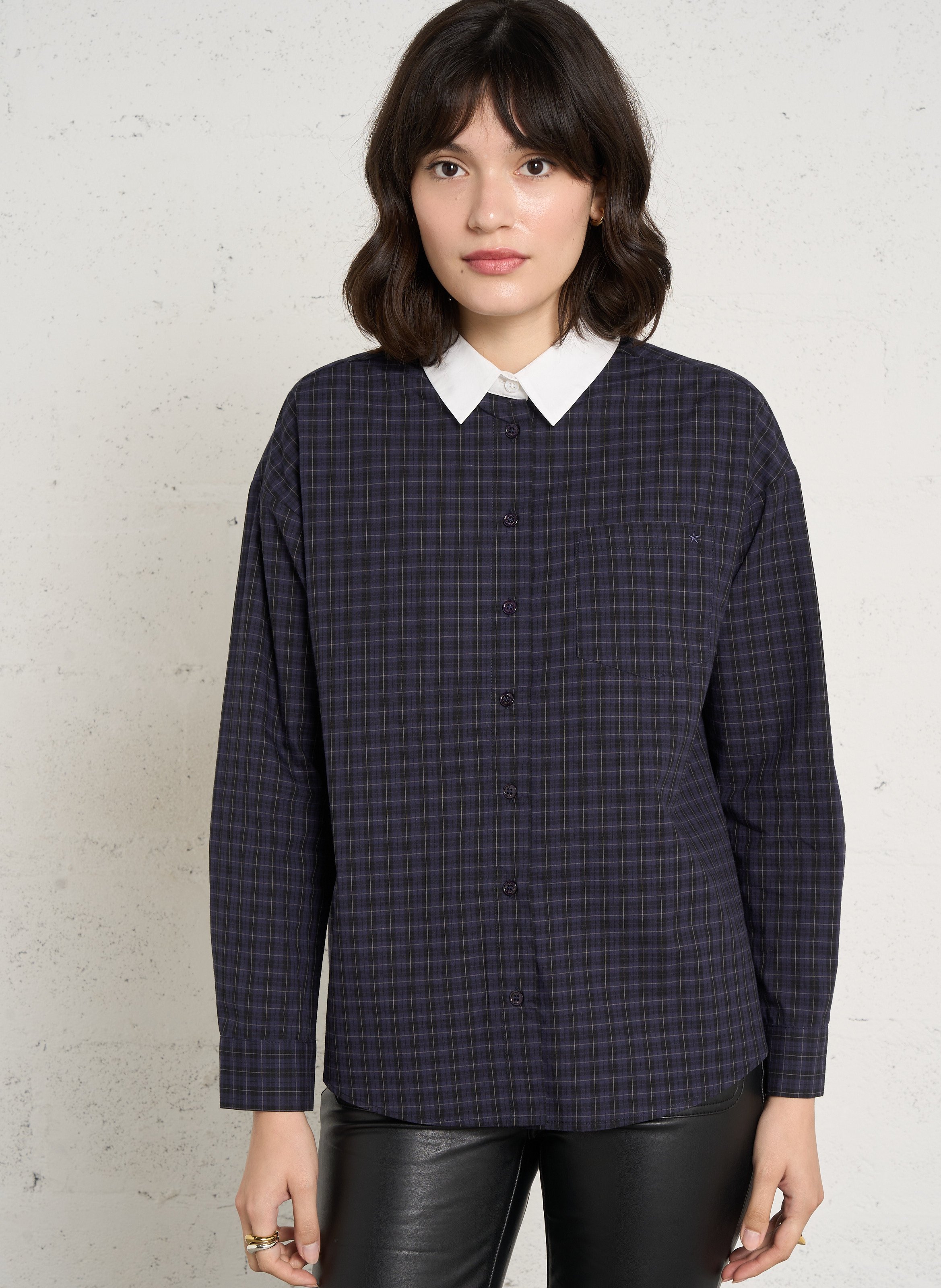 Chemise droite à carreaux en coton LA PETITE ETOILE Multicolore