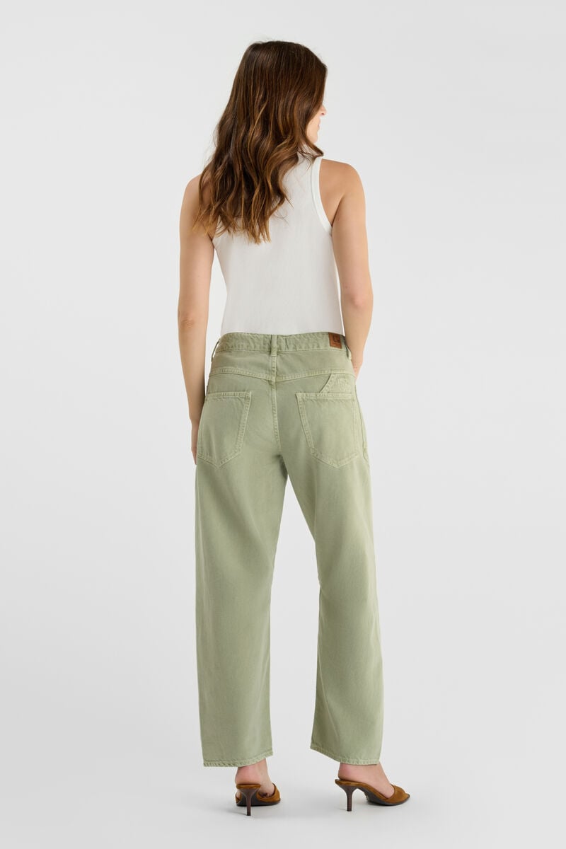 Loose-fit zip jeans LE TEMPS DES CERISES Green