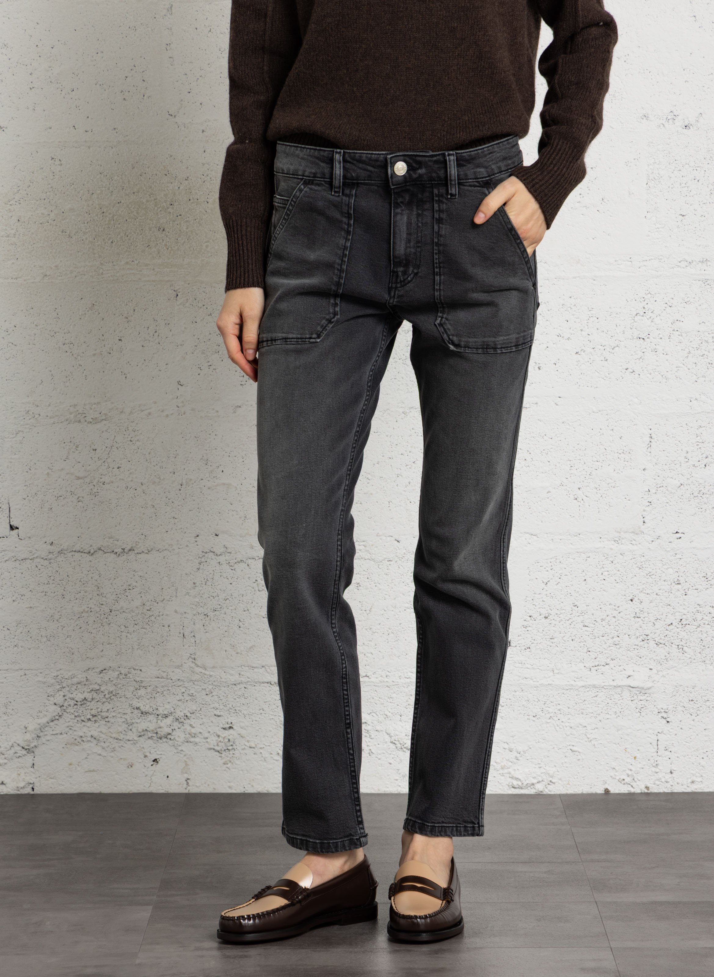 Straight-fit jeans van katoenmix ACQUAVERDE Grijs