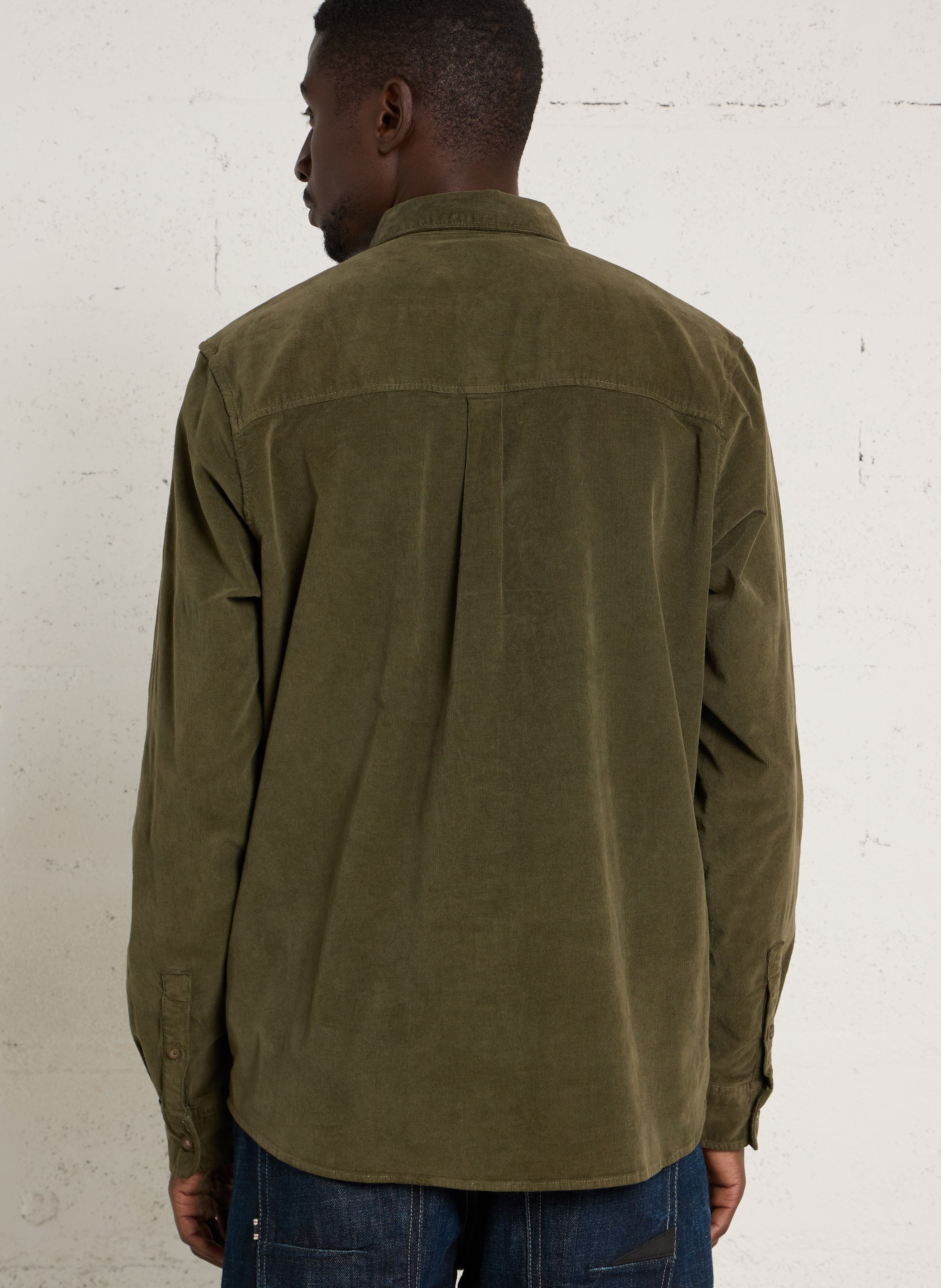 Overhemd van gemengd katoenen corduroy PEPE JEANS Groen
