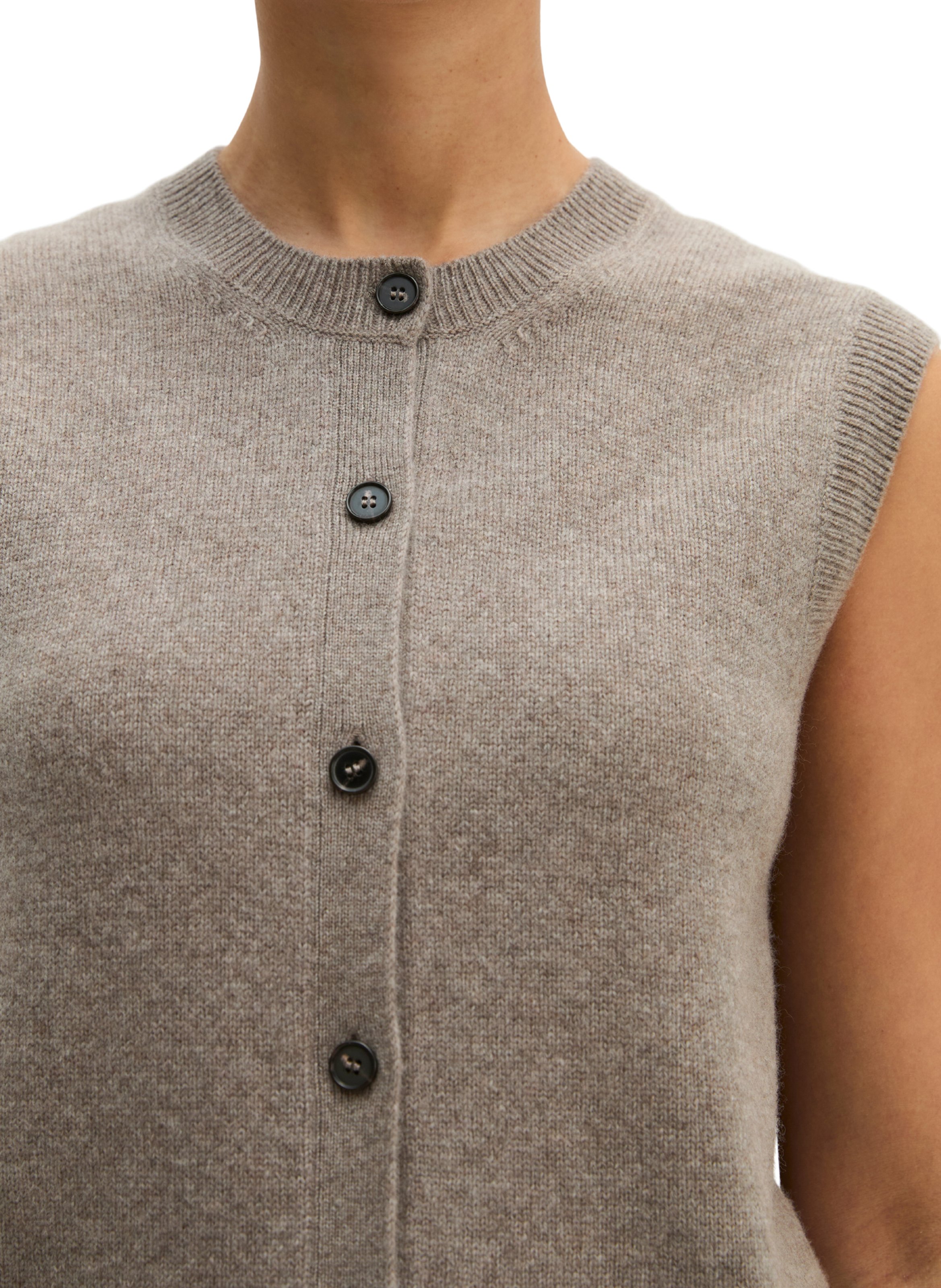 Sleeveless straight wool sweater MARC O'POLO Beige