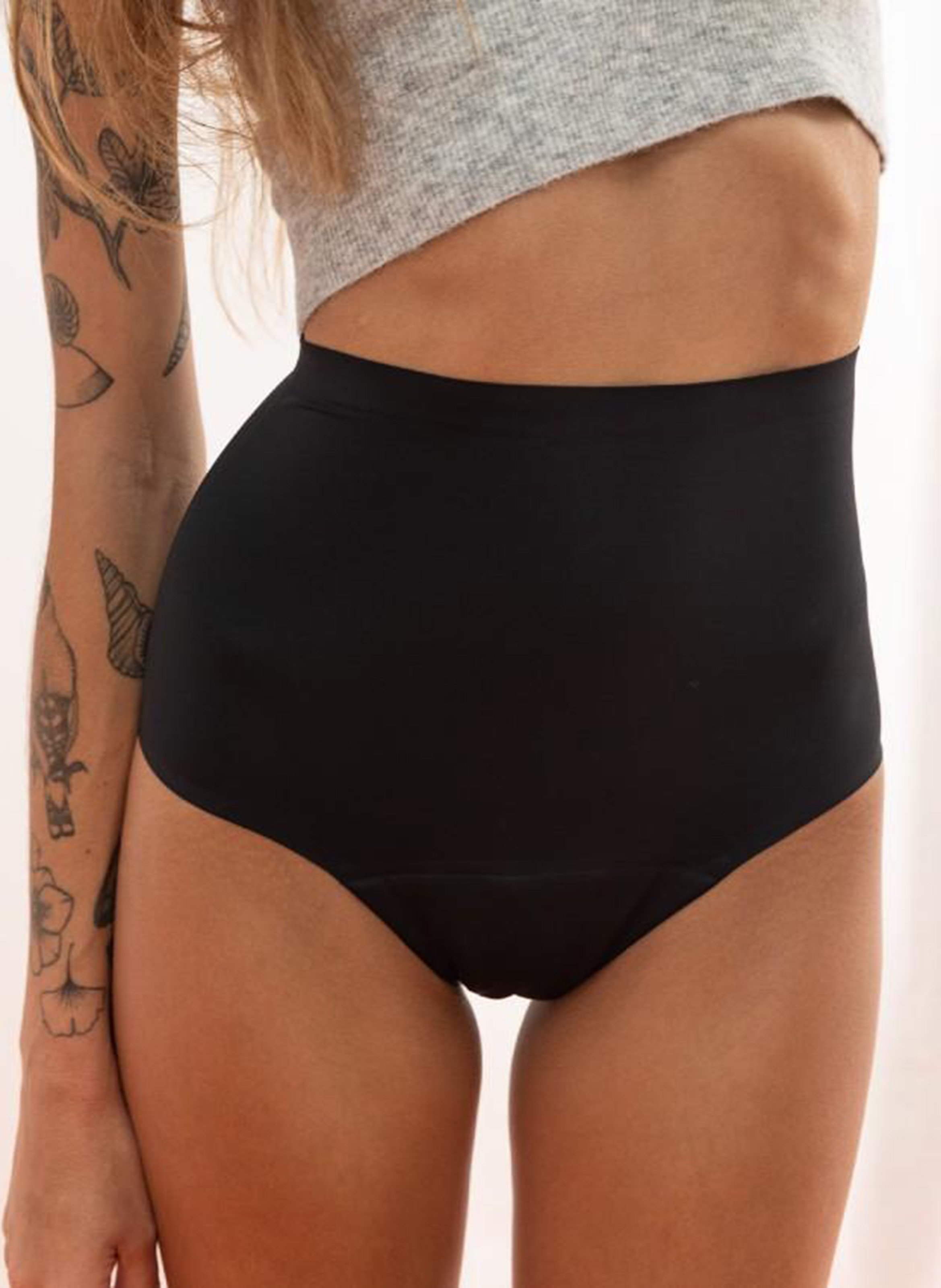 Regular flow high-waisted period pants SMOON Black