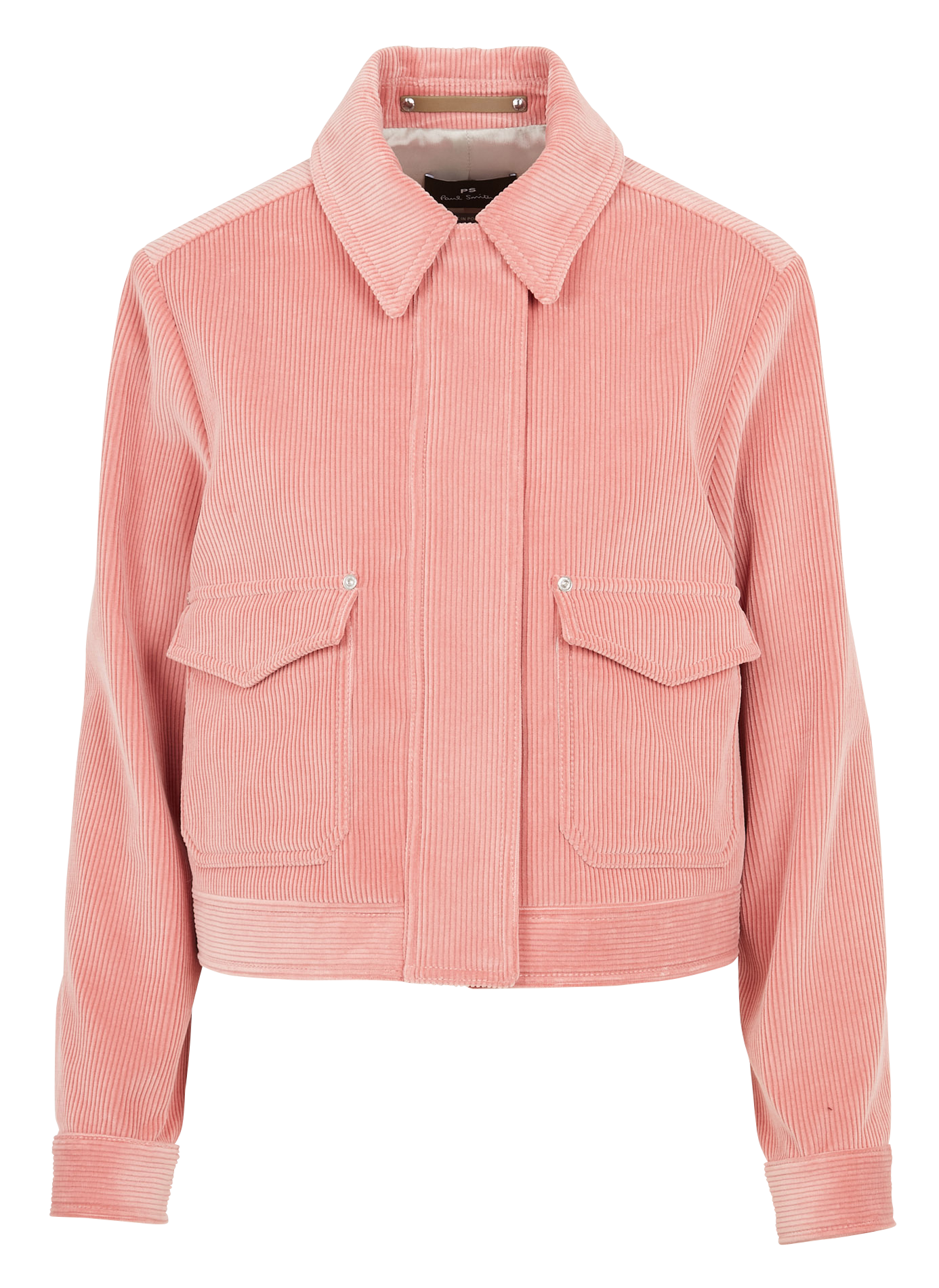Straight-cut ribbed cotton jacket PAUL SMITH Pink