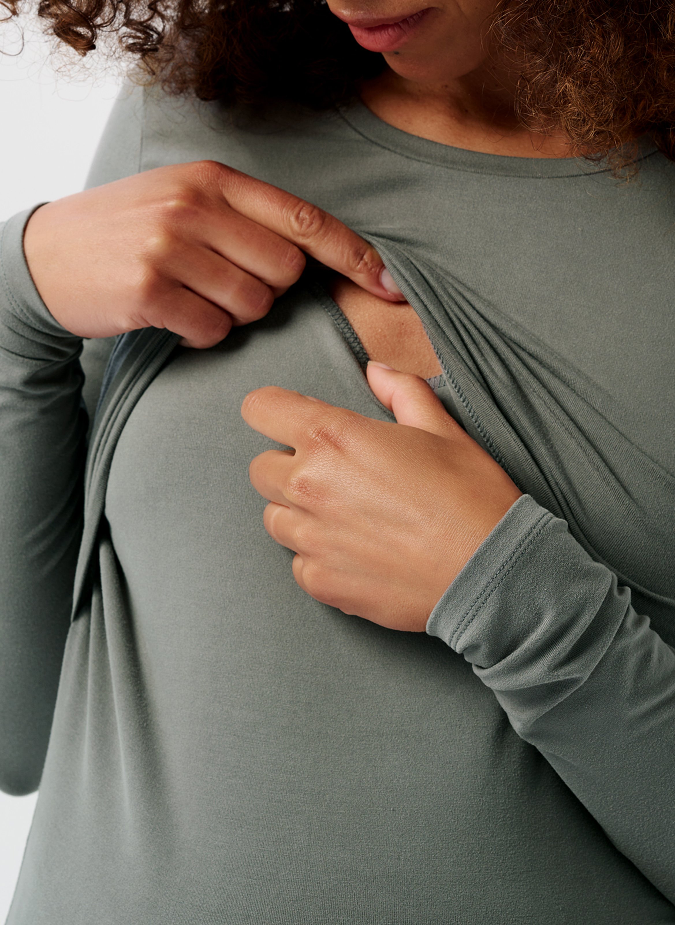 Tee-shirt col rond d'allaitement  NOPPIES Vert