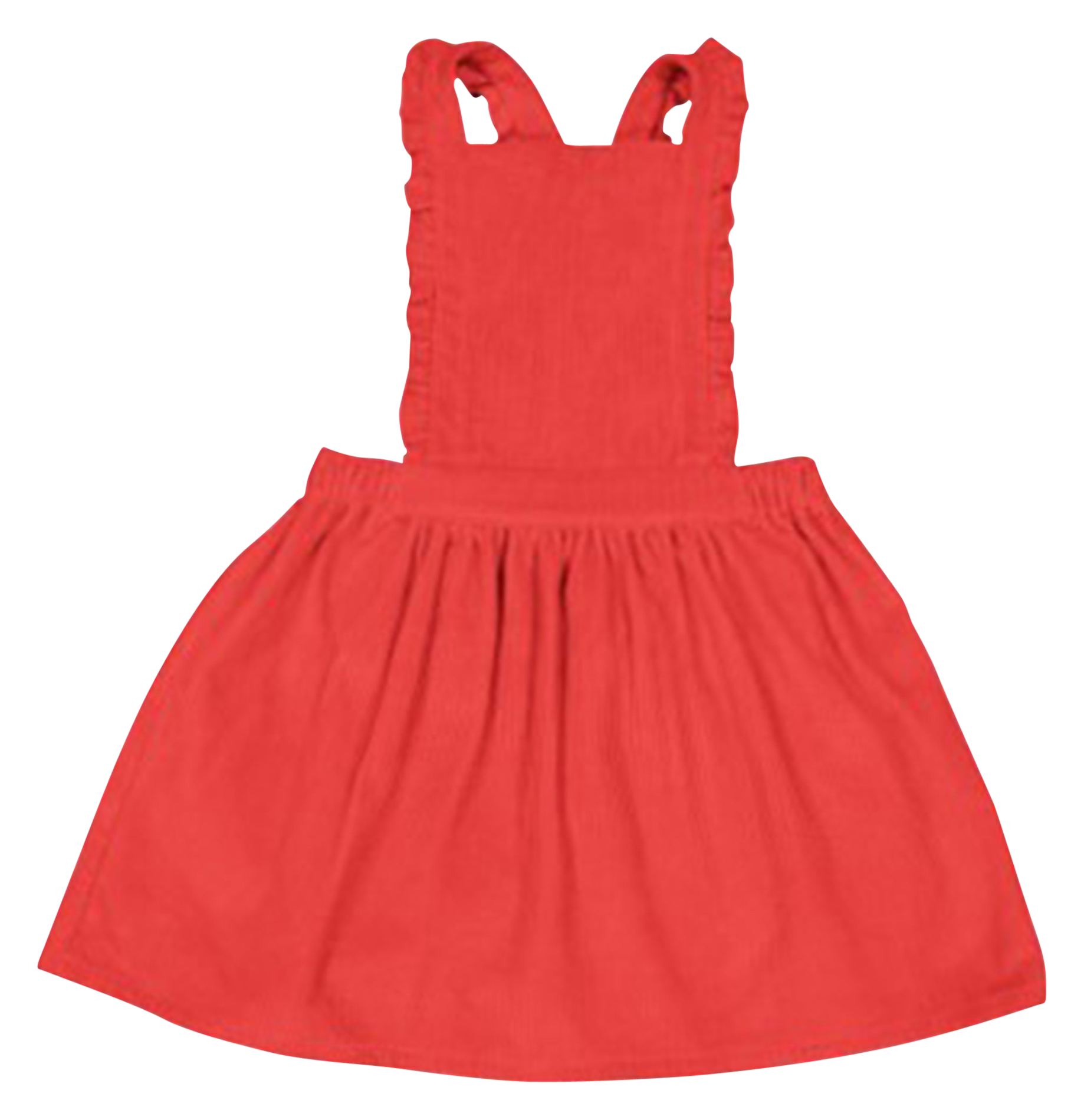 Cotton velvet smock dress PETITE LUCETTE Red