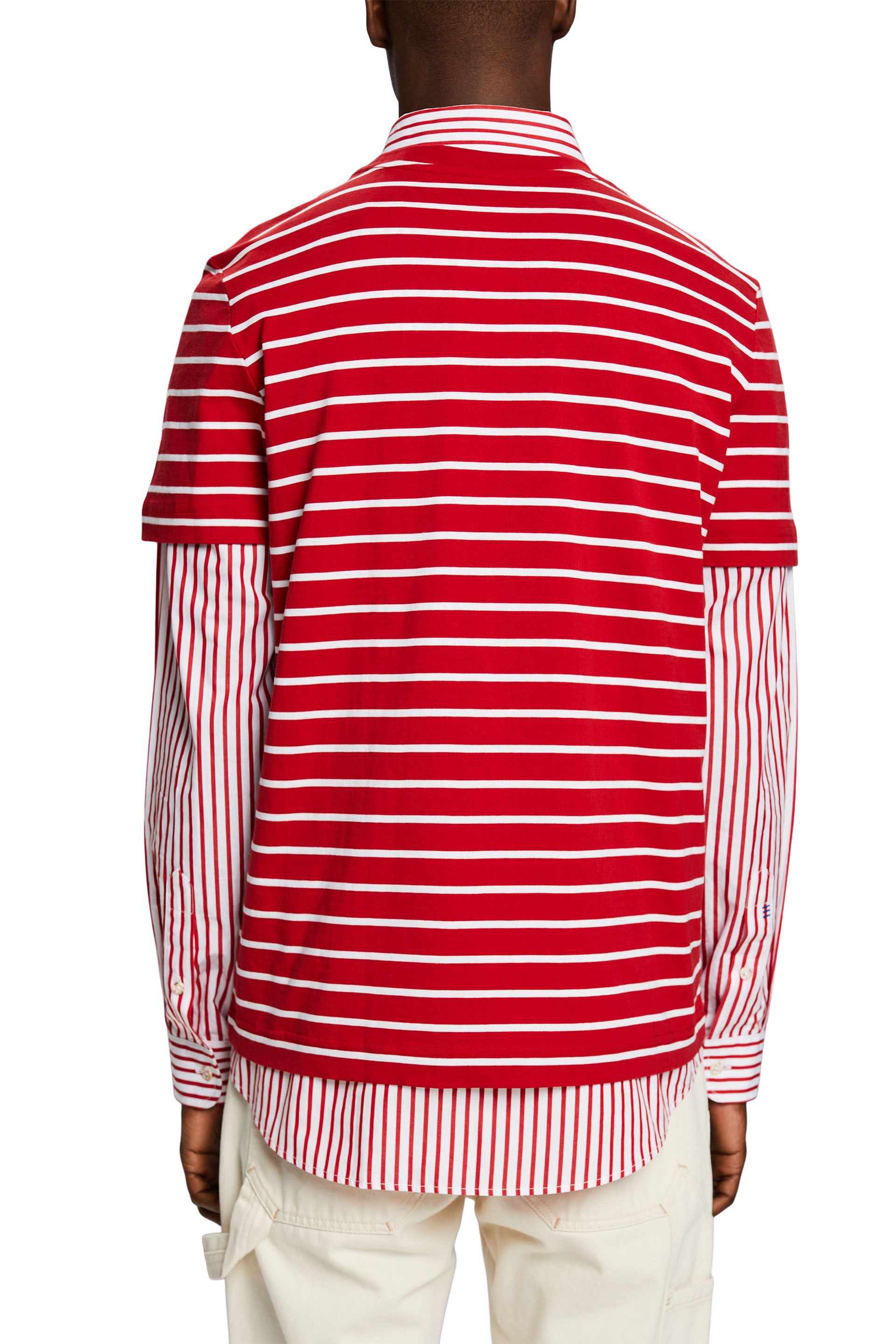 Tee-shirt col rond en coton ESPRIT Rouge